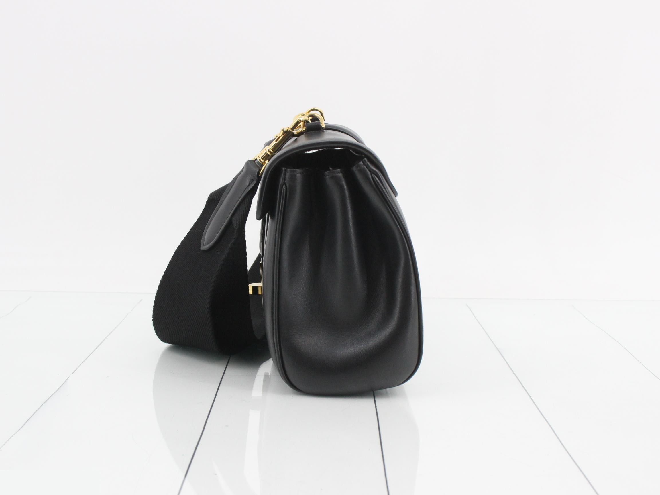 Teen Soft 16 Leather Shoulder Bag Black — view 3