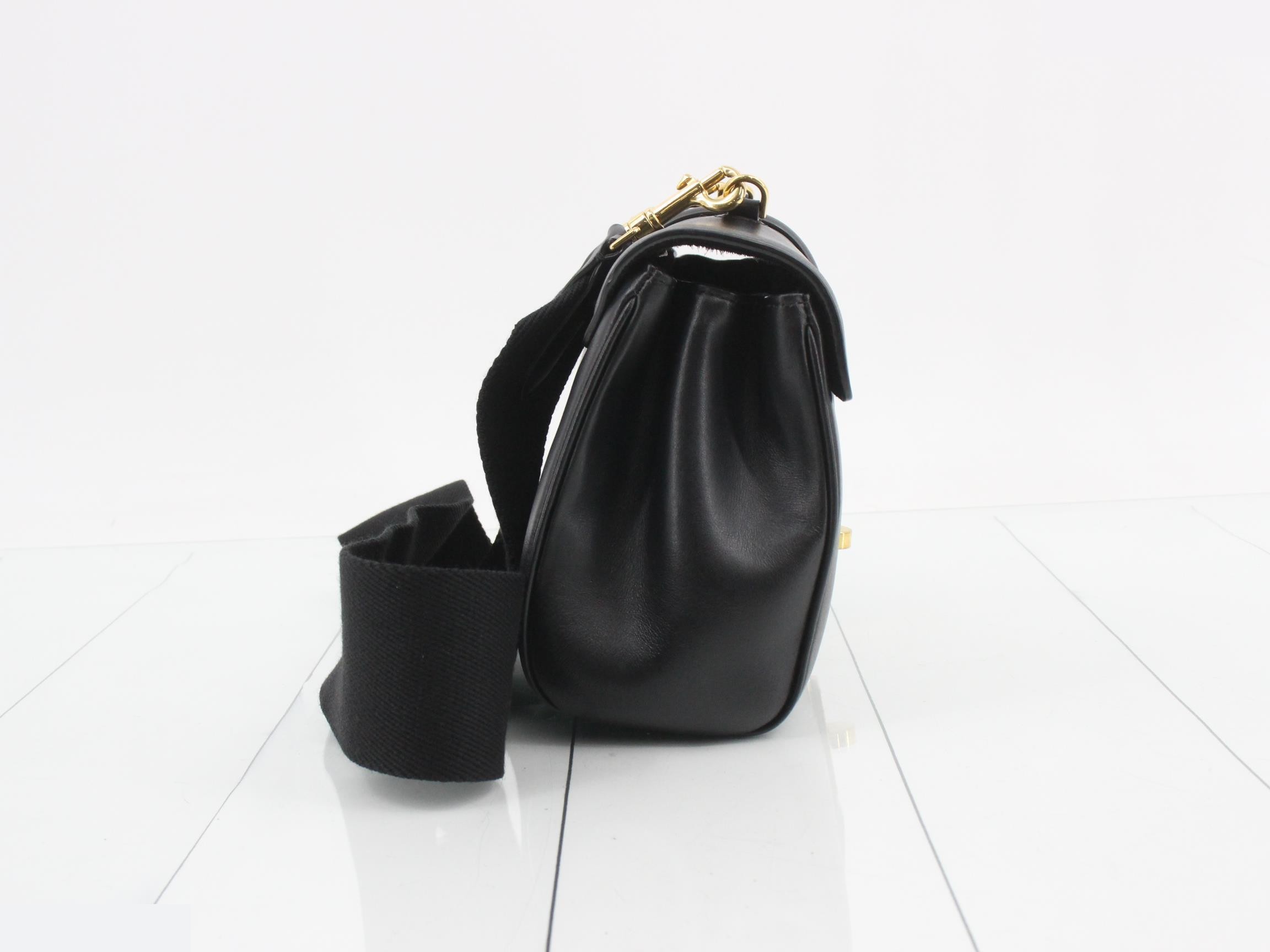 Teen Soft 16 Leather Shoulder Bag Black — view 4