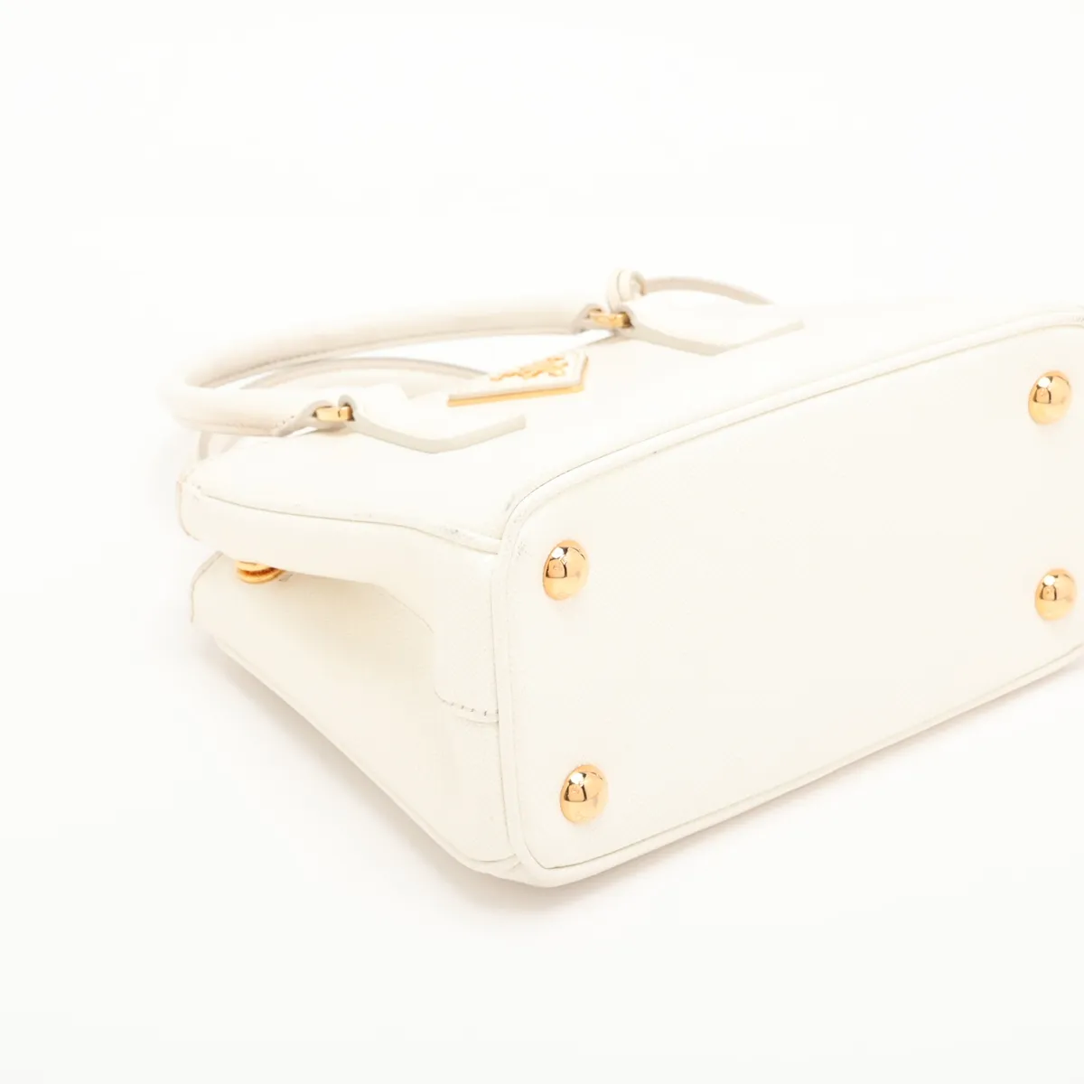 Saffiano Galleria Leather 2-Way Handbag, White, 1BA906 — view 4