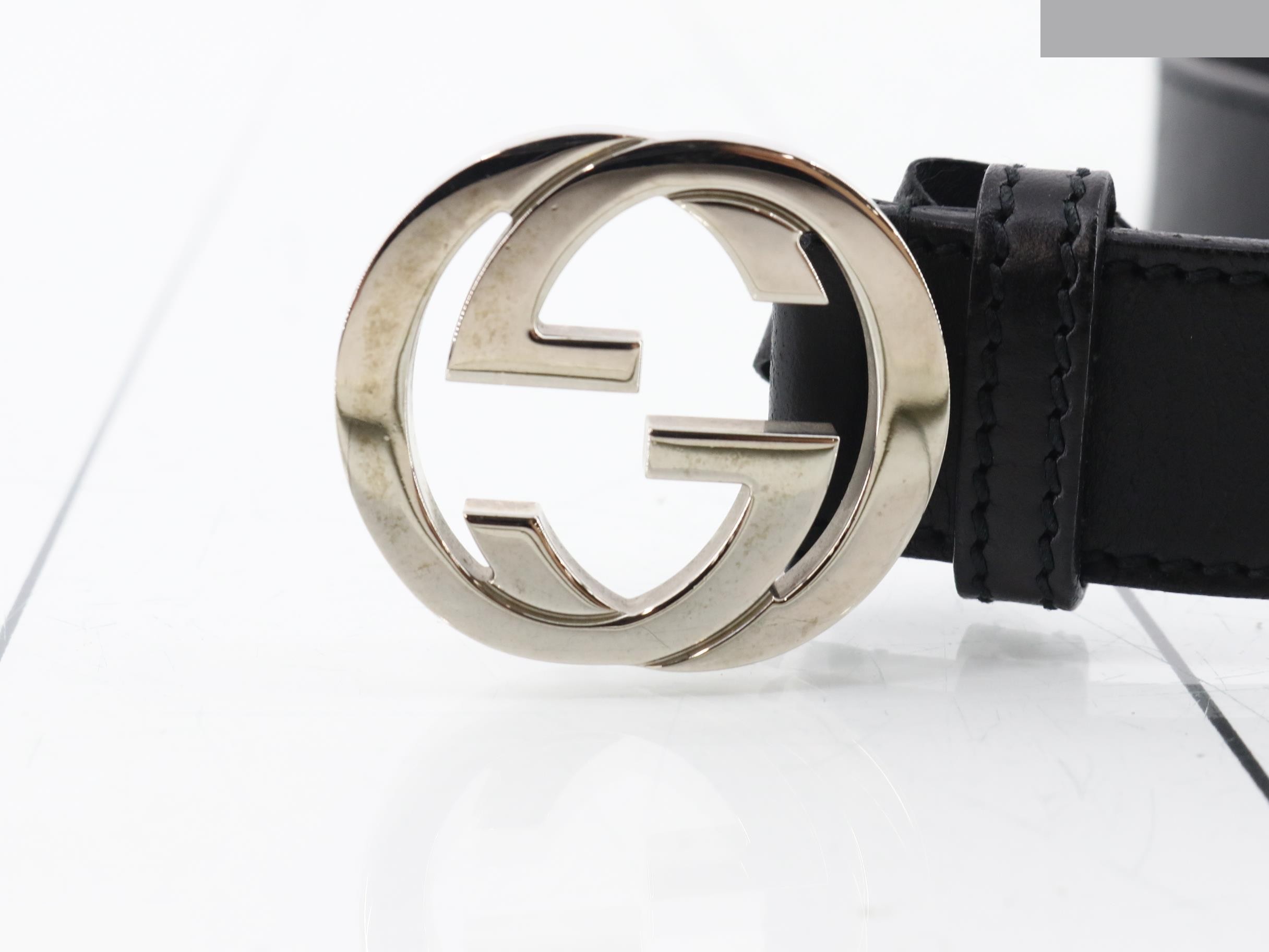 Leather belt, black — view 3