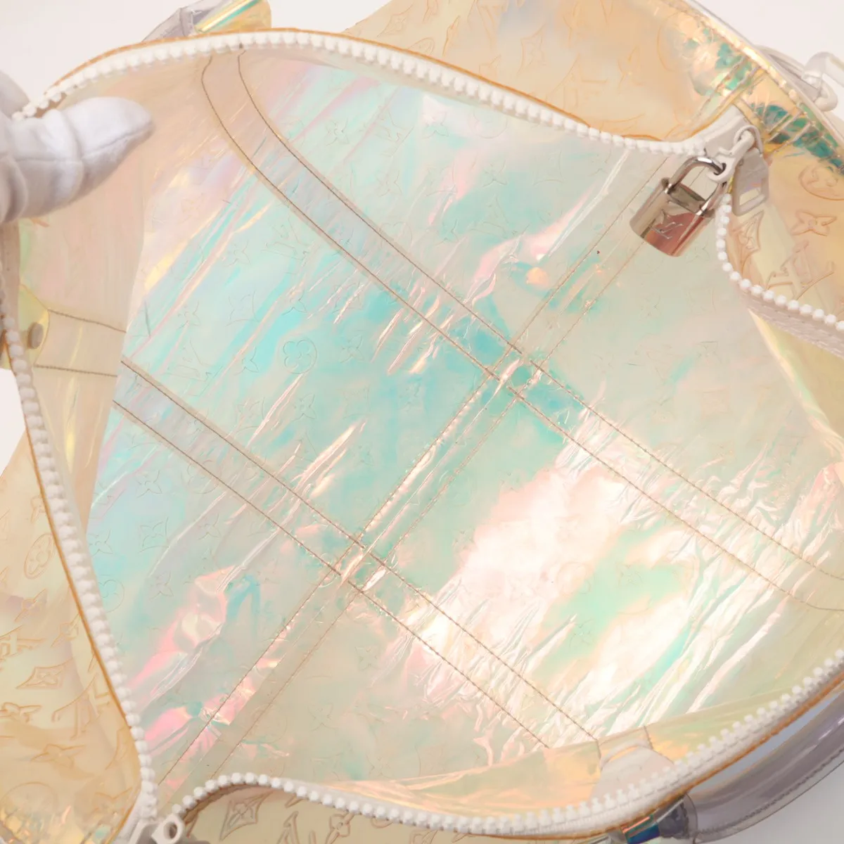 Monogram Prism Keepall Bandoulière 50 M53271 DR0169 Clear (RFID detected) — view 8