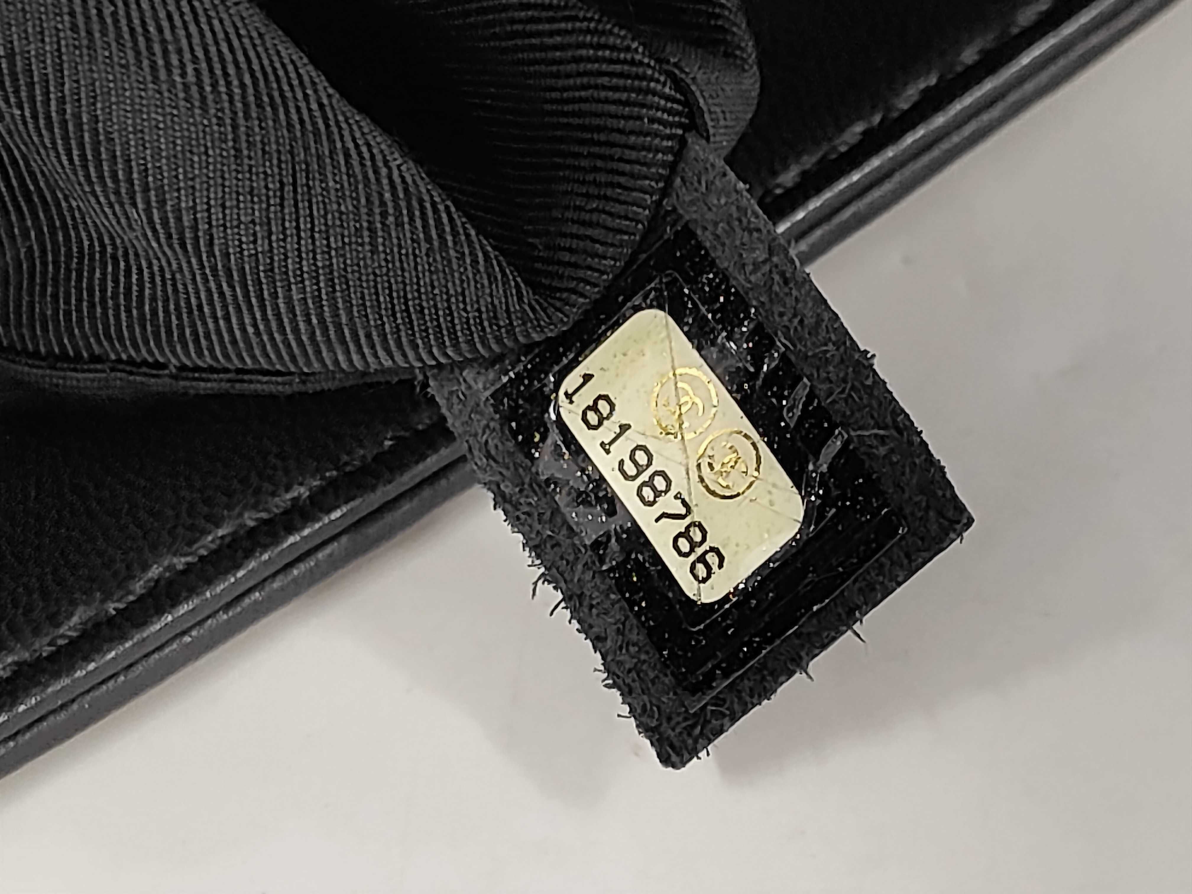 Boy Chanel Medium Chain Shoulder Bag, Black SV Lambskin Braided Shoulder Bag — view 11