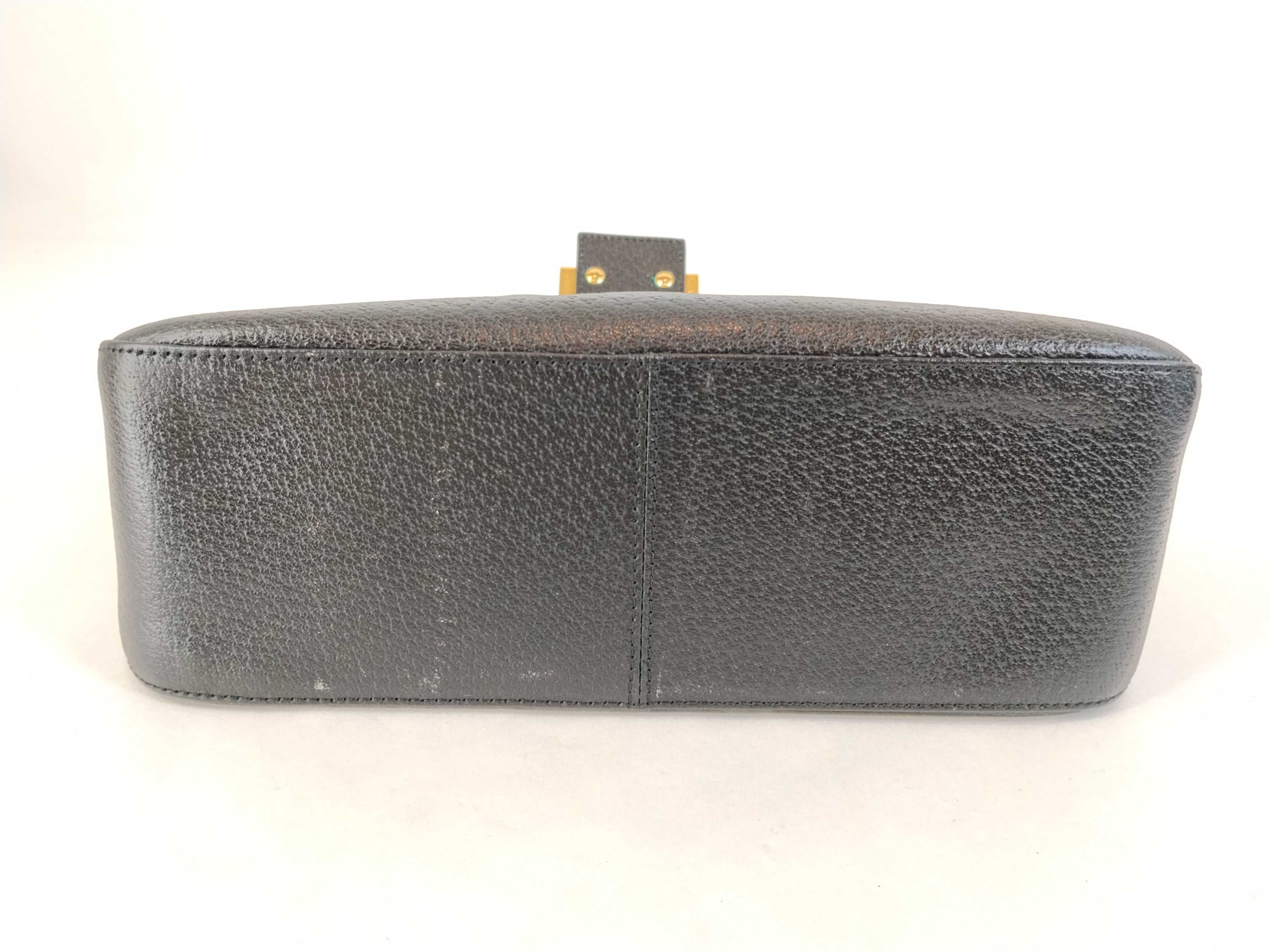Mamma Fendi Shoulder Bag Mamma Bucket Leather Turquoise Handbag — view 7