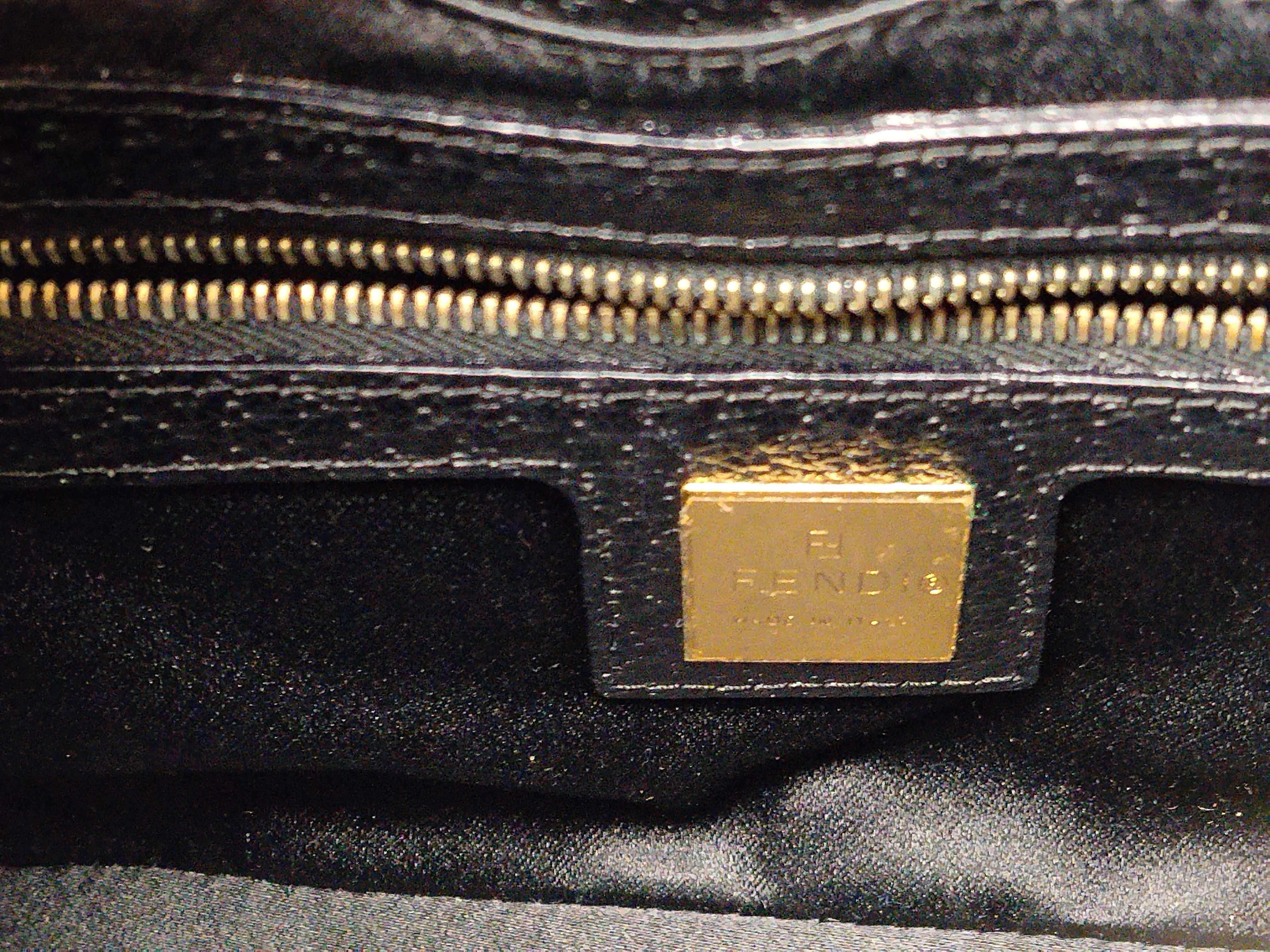Mamma Fendi Shoulder Bag Mamma Bucket Leather Turquoise Handbag — view 10