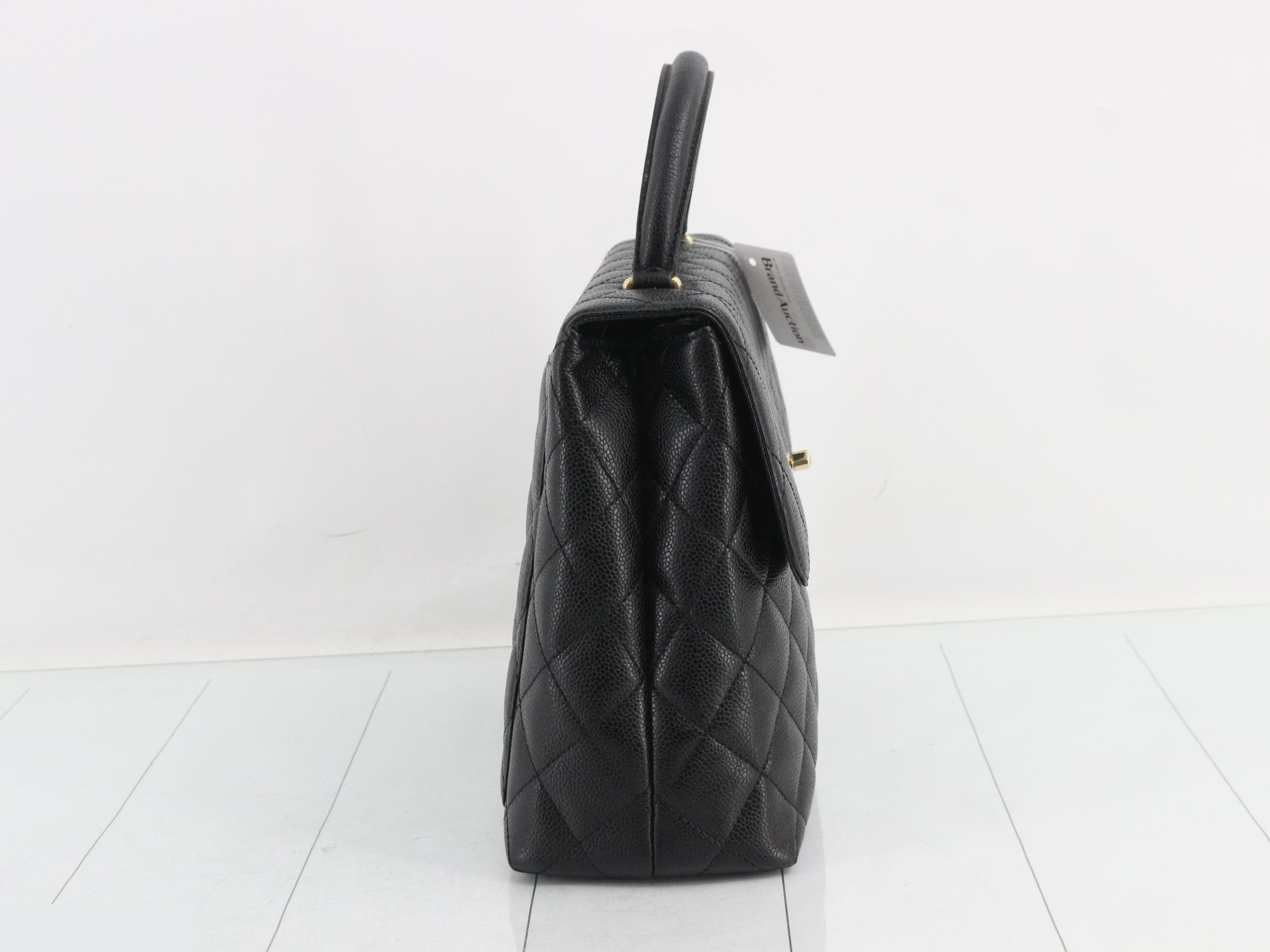 Caviar Kelly Type Top Handle Handbag — view 4