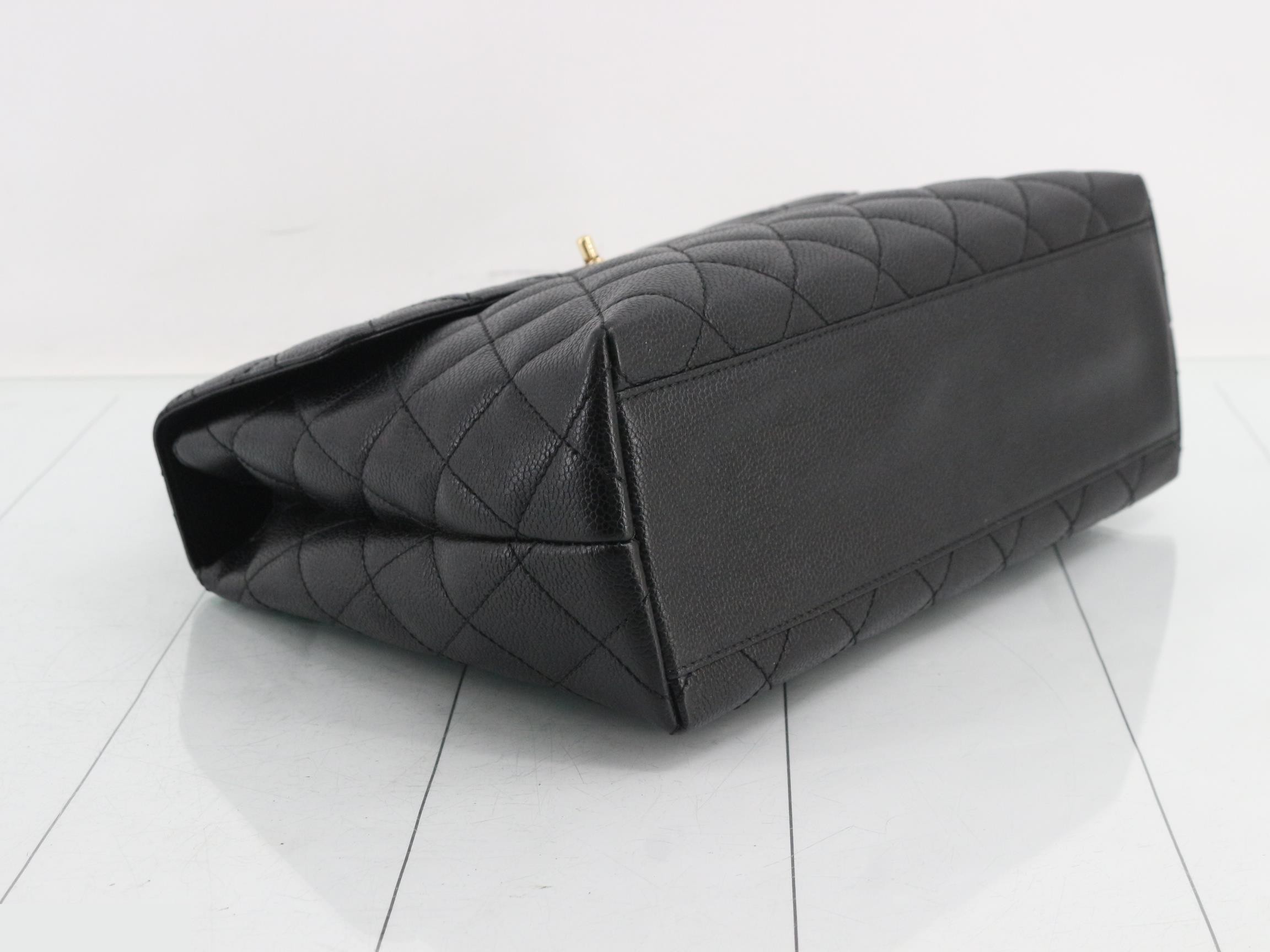 Caviar Kelly Type Top Handle Handbag — view 5