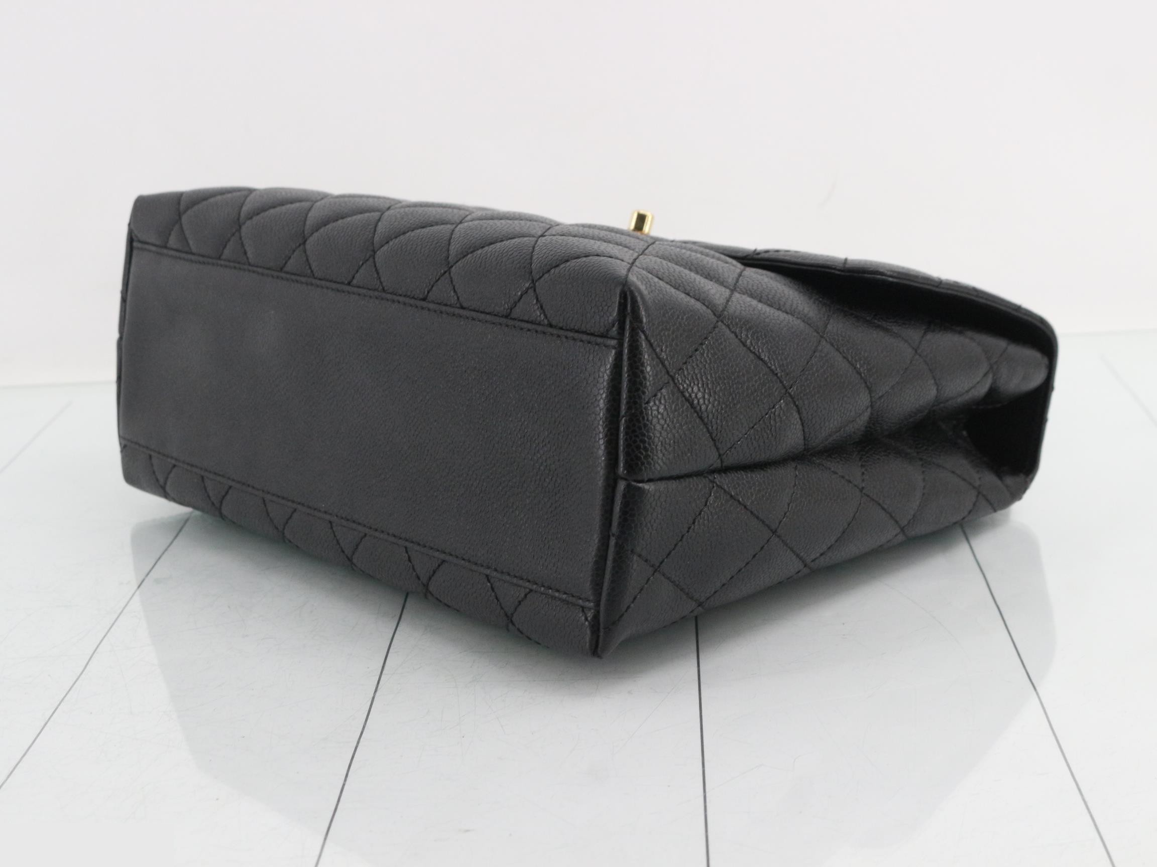 Caviar Kelly Type Top Handle Handbag — view 6