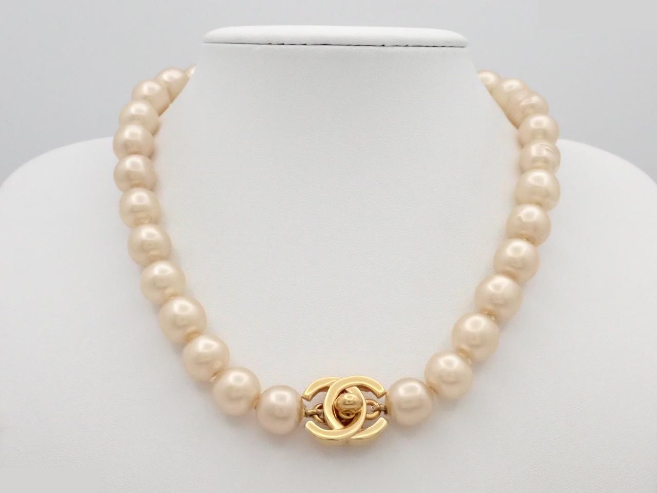 Pearl Coco Mark Necklace, approximately 42cm in length. — view 3