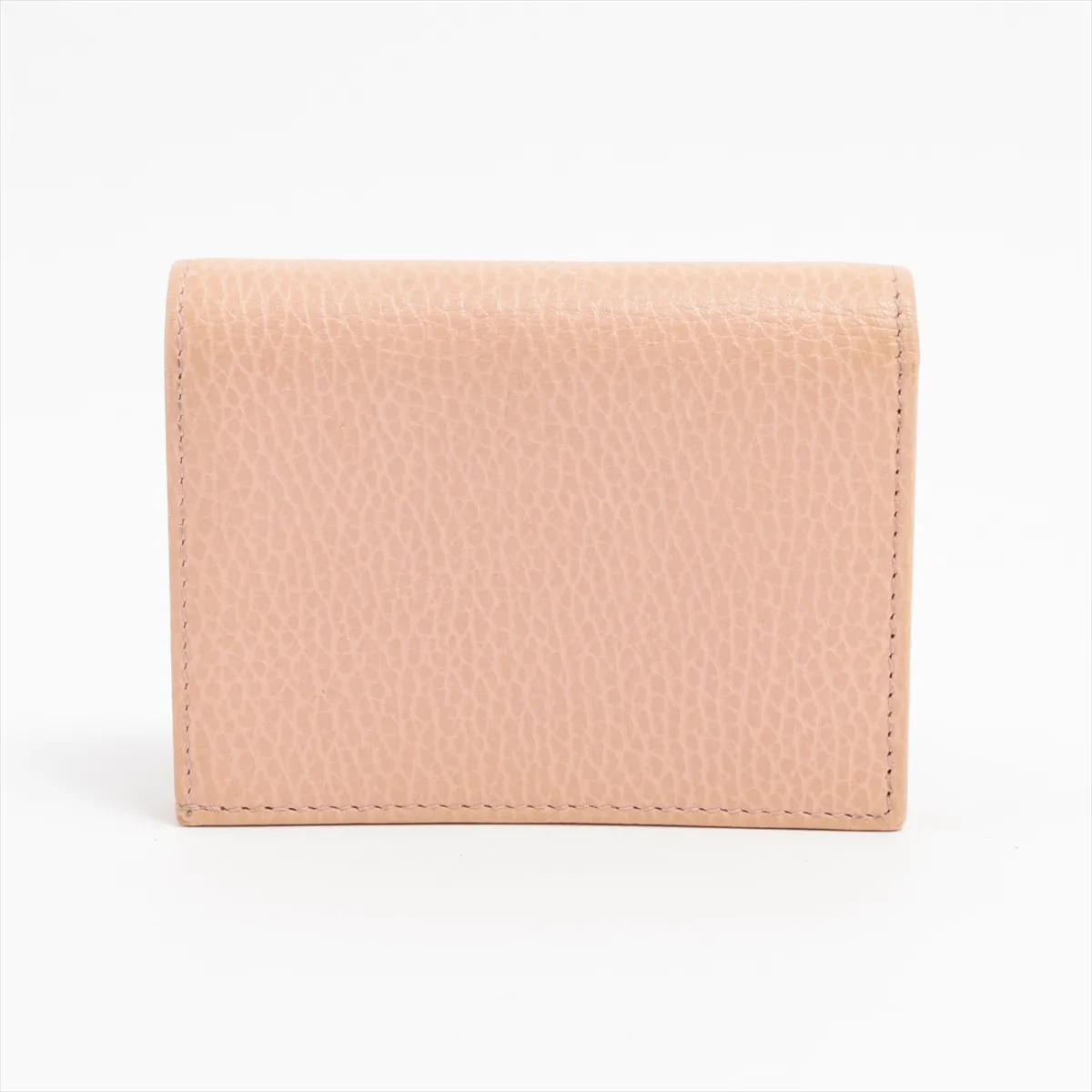 Double G 456126 Leather Compact Wallet Beige — view 2