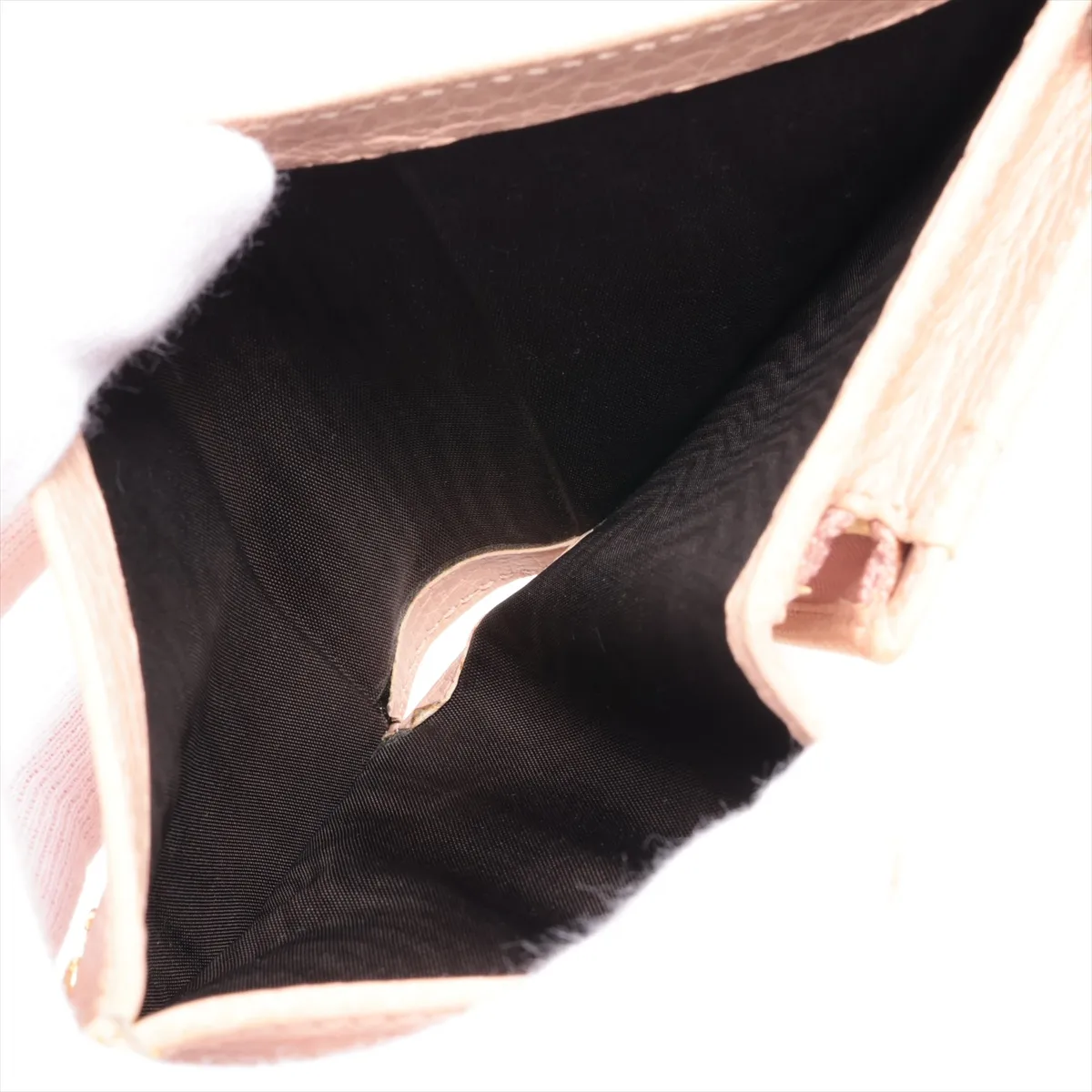 Double G 456126 Leather Compact Wallet Beige — view 4