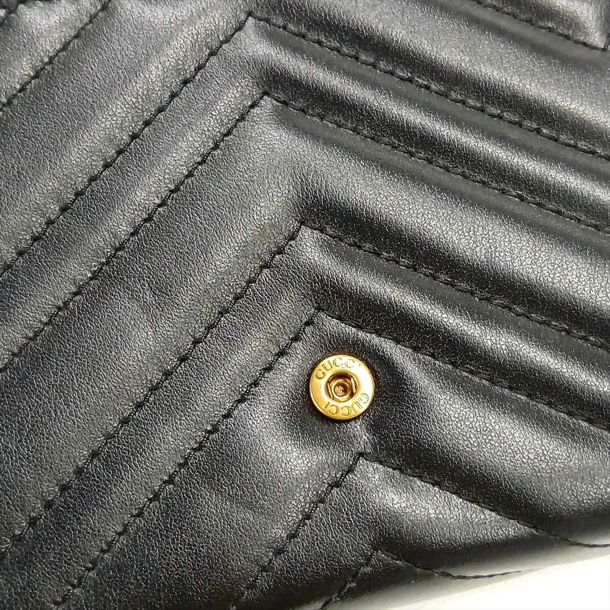 GG Marmont Leather Chain Wallet, Black, 474575 — view 15
