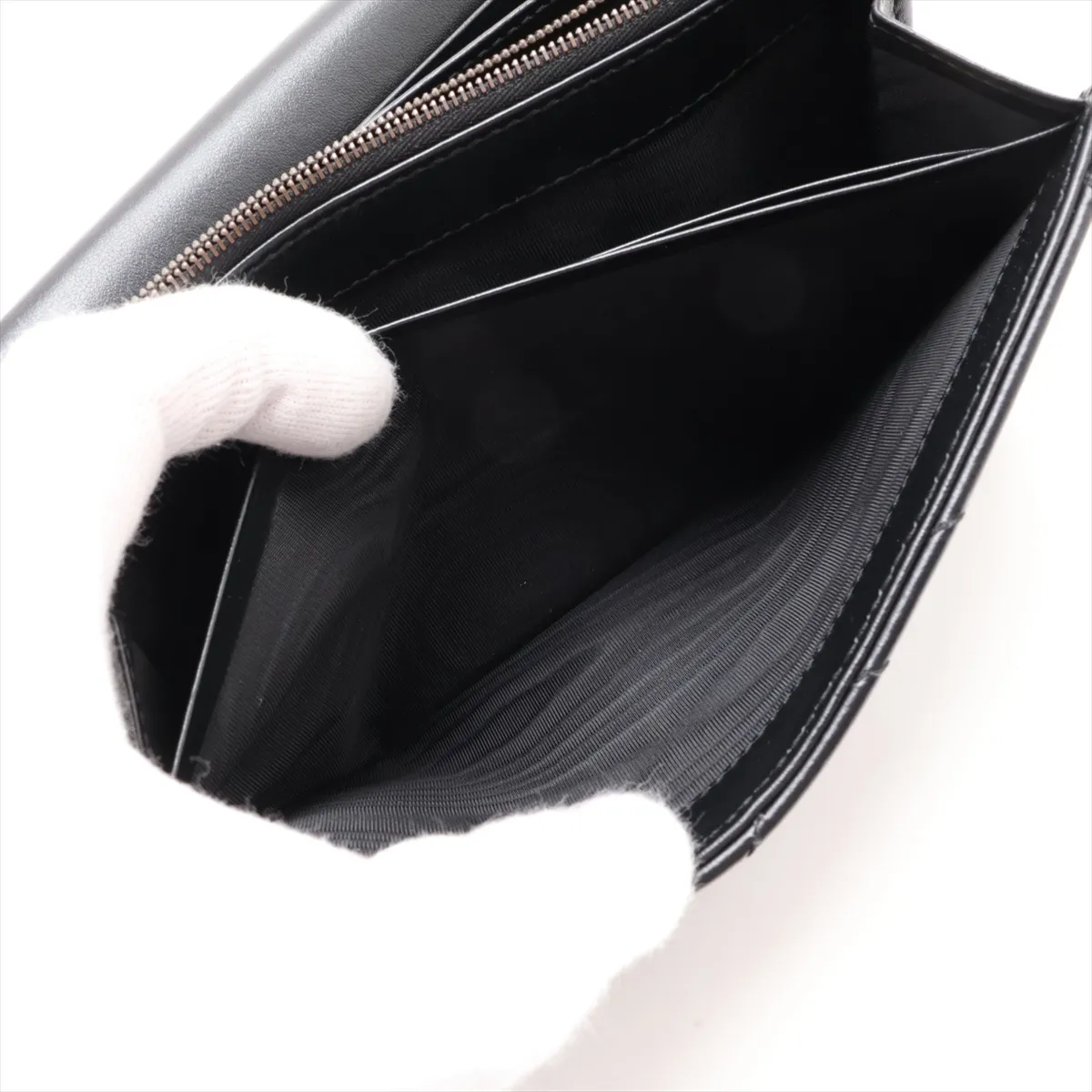 GG Marmont Leather Chain Wallet, Black, 474575 — view 6
