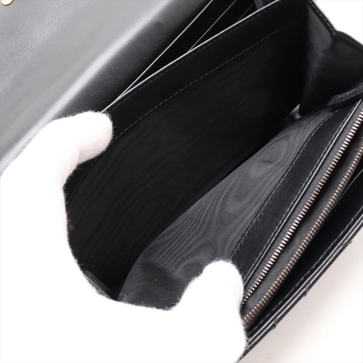 GG Marmont Leather Chain Wallet, Black, 474575 — view 9