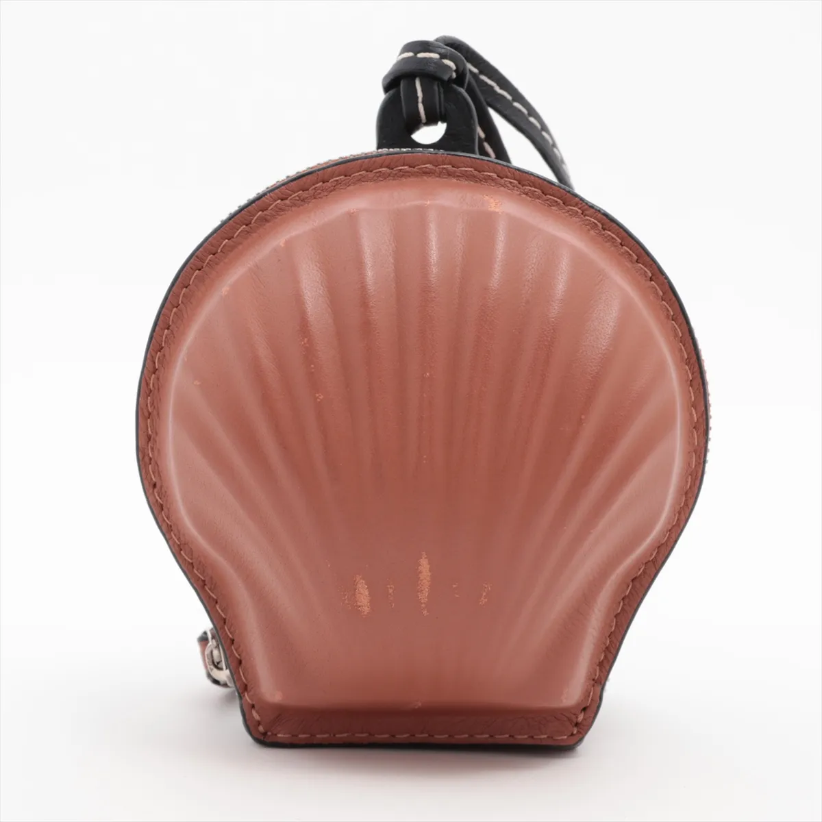 Seashell Leather Pouch Brown