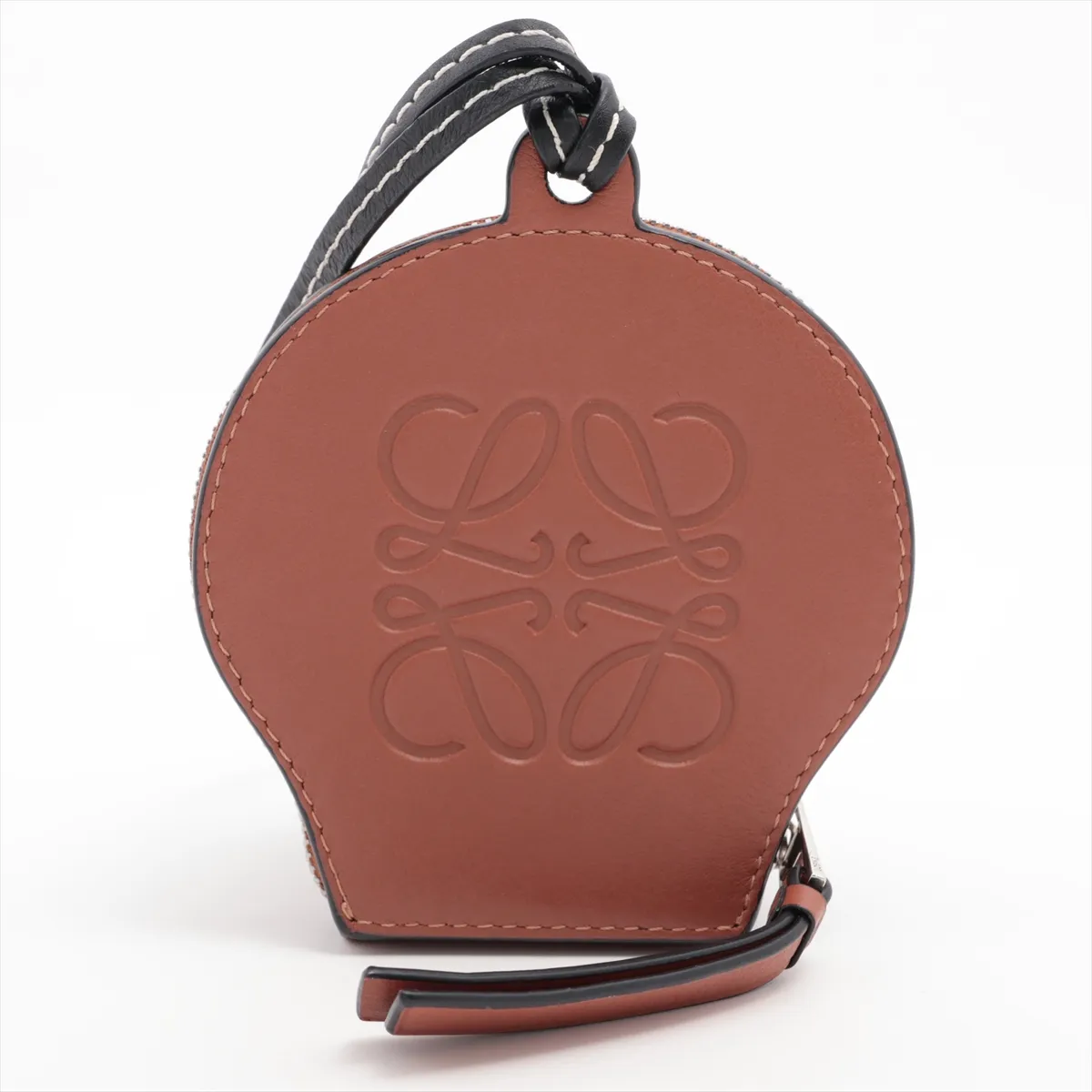 Seashell Leather Pouch Brown — view 2