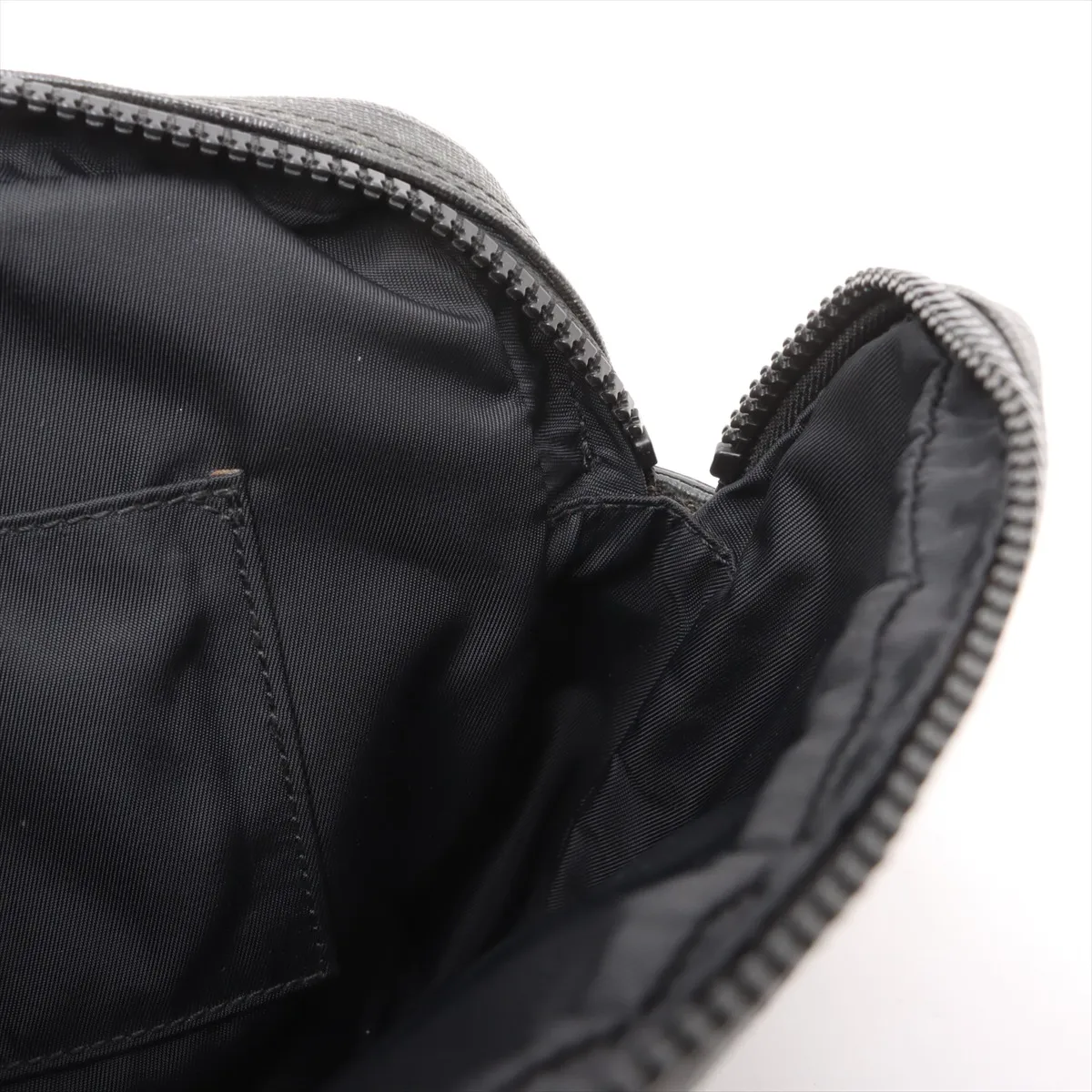 GG Supreme PVC x Leather Clutch Bag Black 162784 — view 12