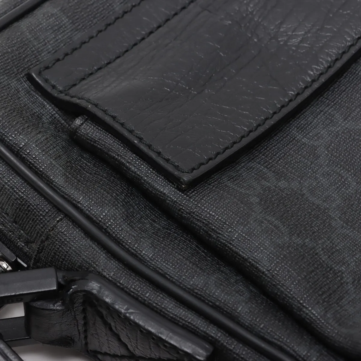 GG Supreme PVC x Leather Clutch Bag Black 162784 — view 13