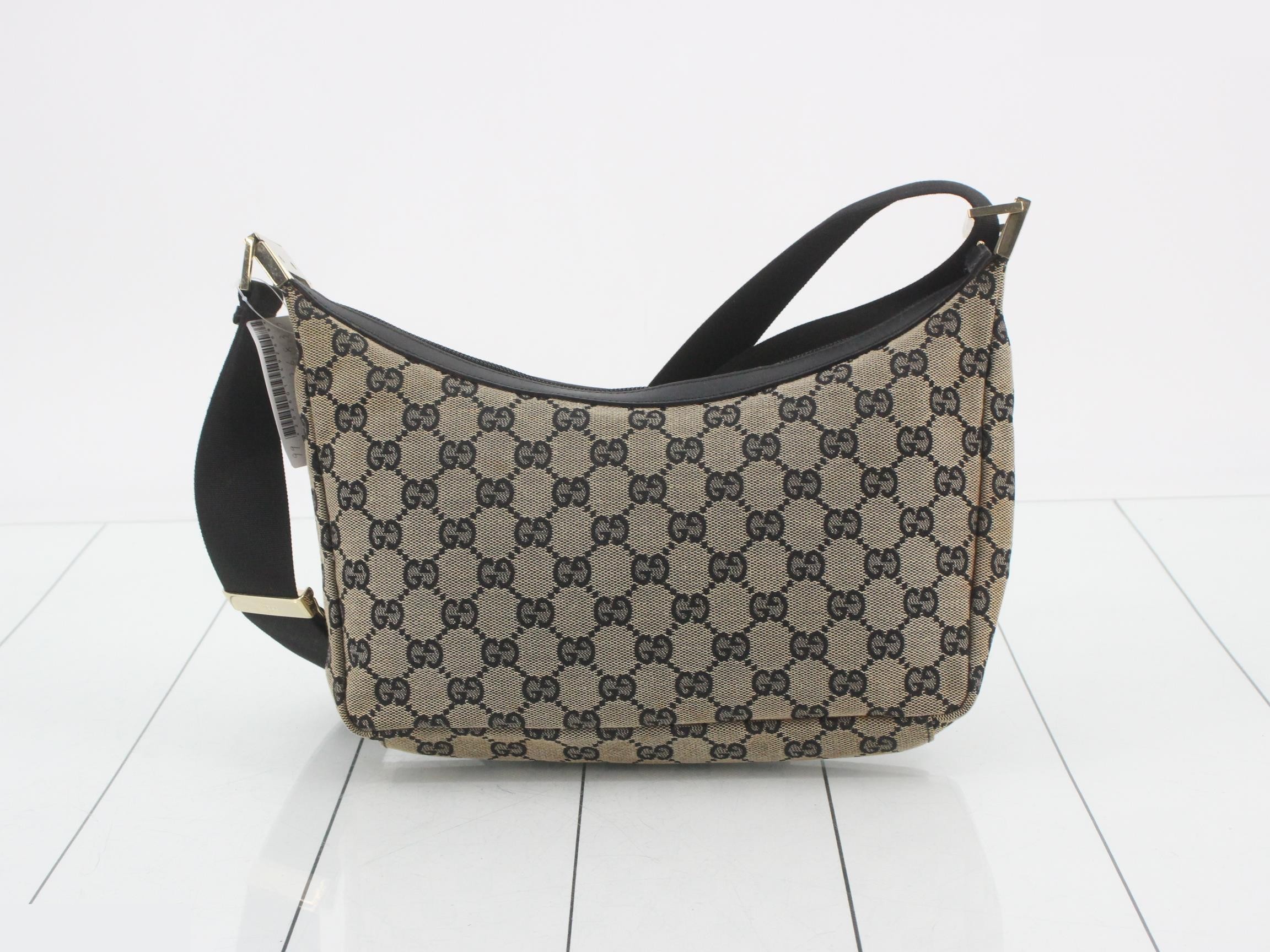 GG Canvas Logo Plate Shoulder Bag — view 2