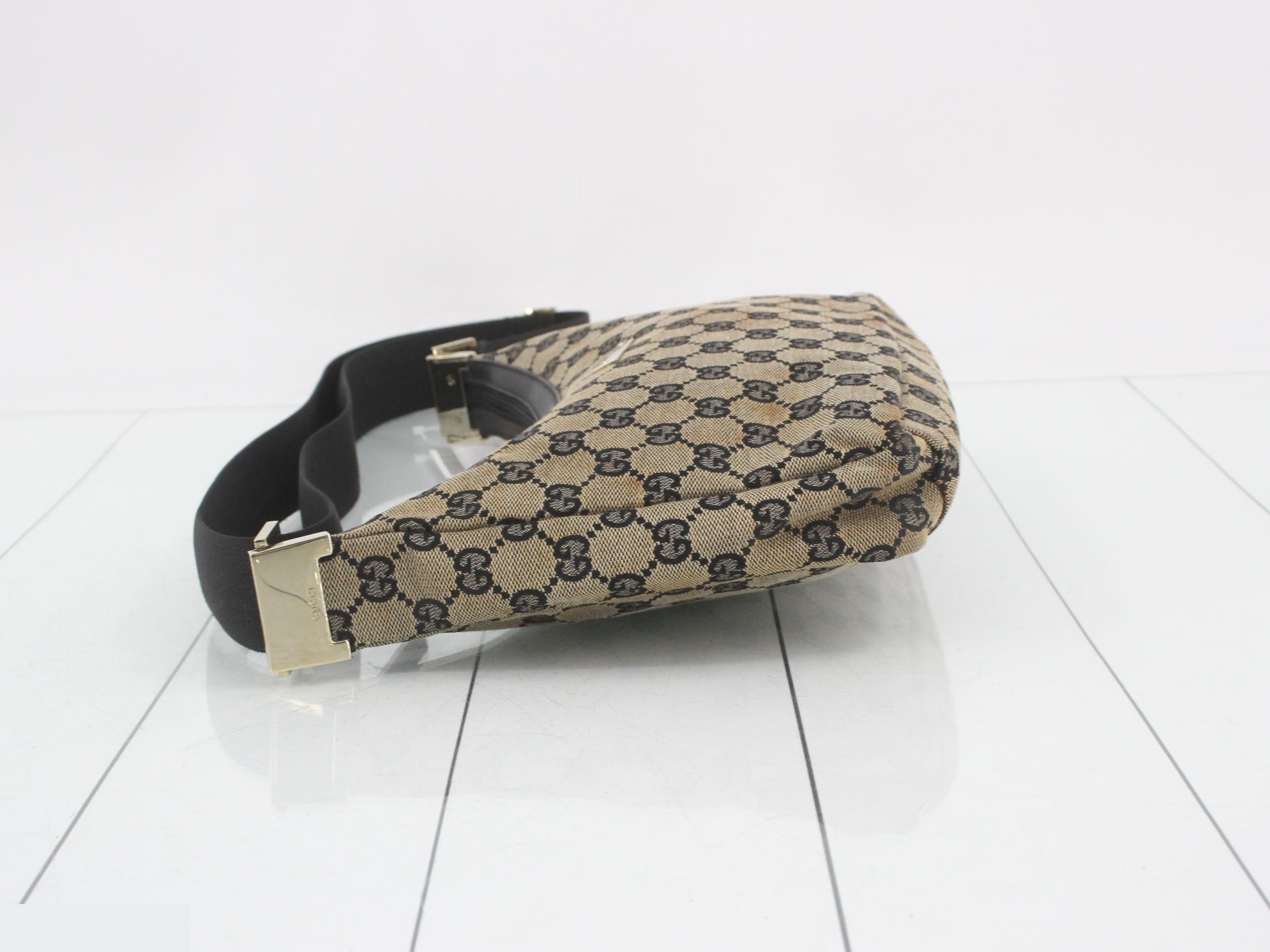 GG Canvas Logo Plate Shoulder Bag — view 4