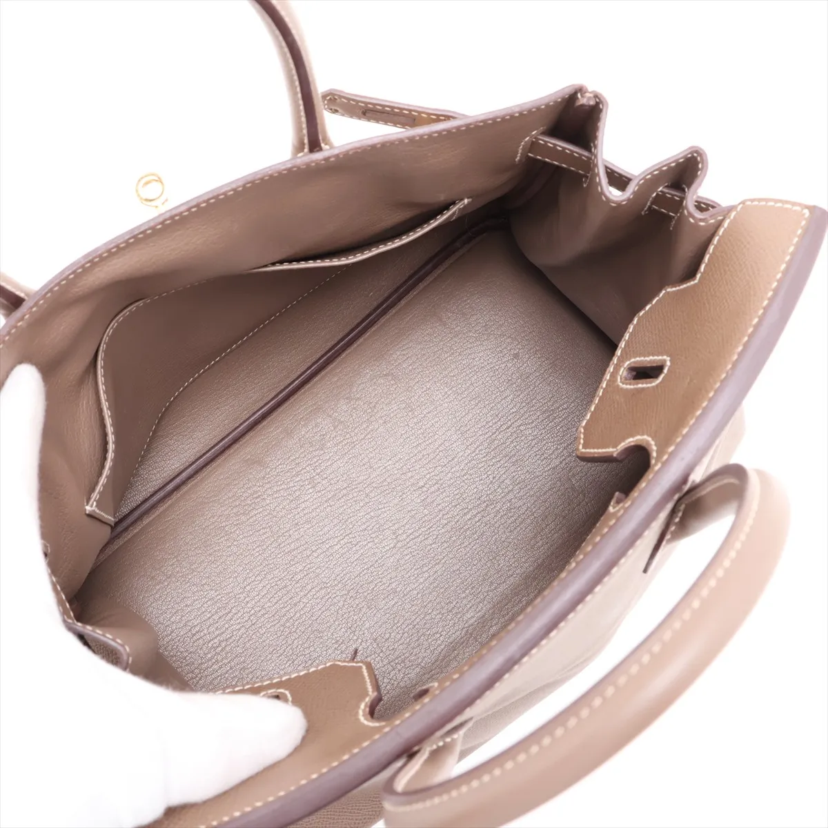 [Individually packaged] Hermes Birkin 30 Letournée Veau Epsom Etoupe Gold Hardware D: 2019 — view 7