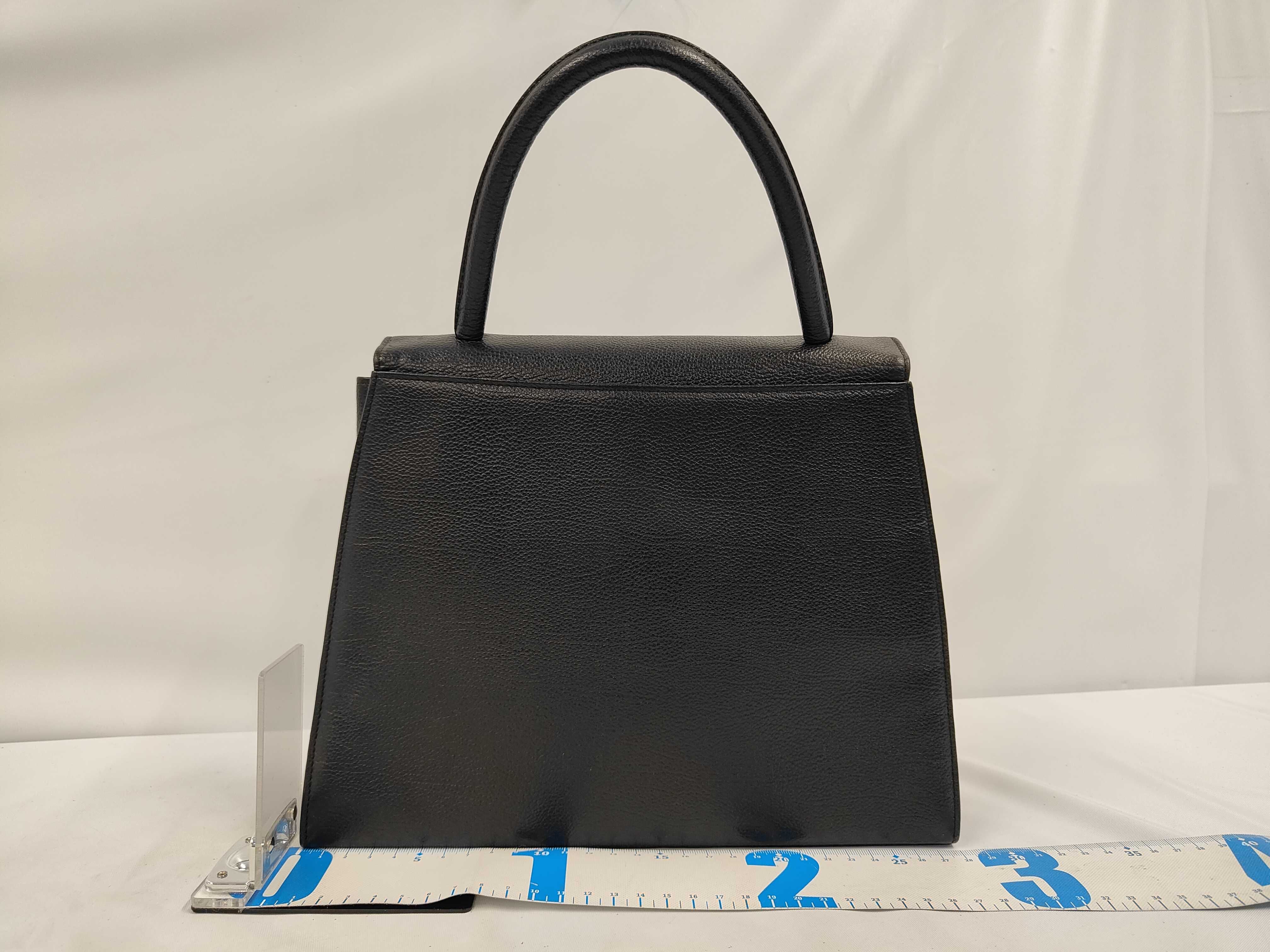 logo top handle handbag, black handbag. — view 2