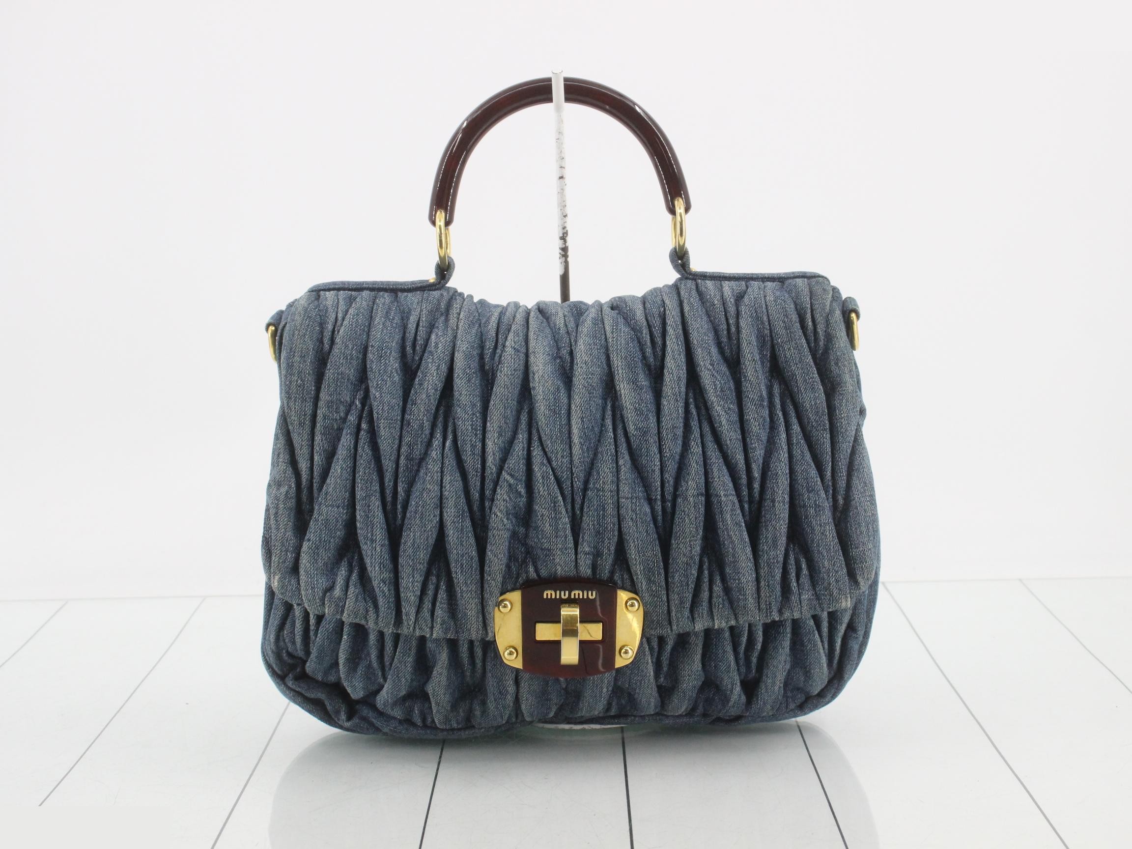 Matelassé (Bag) - Handbag, Turnlock, Denim, Blue