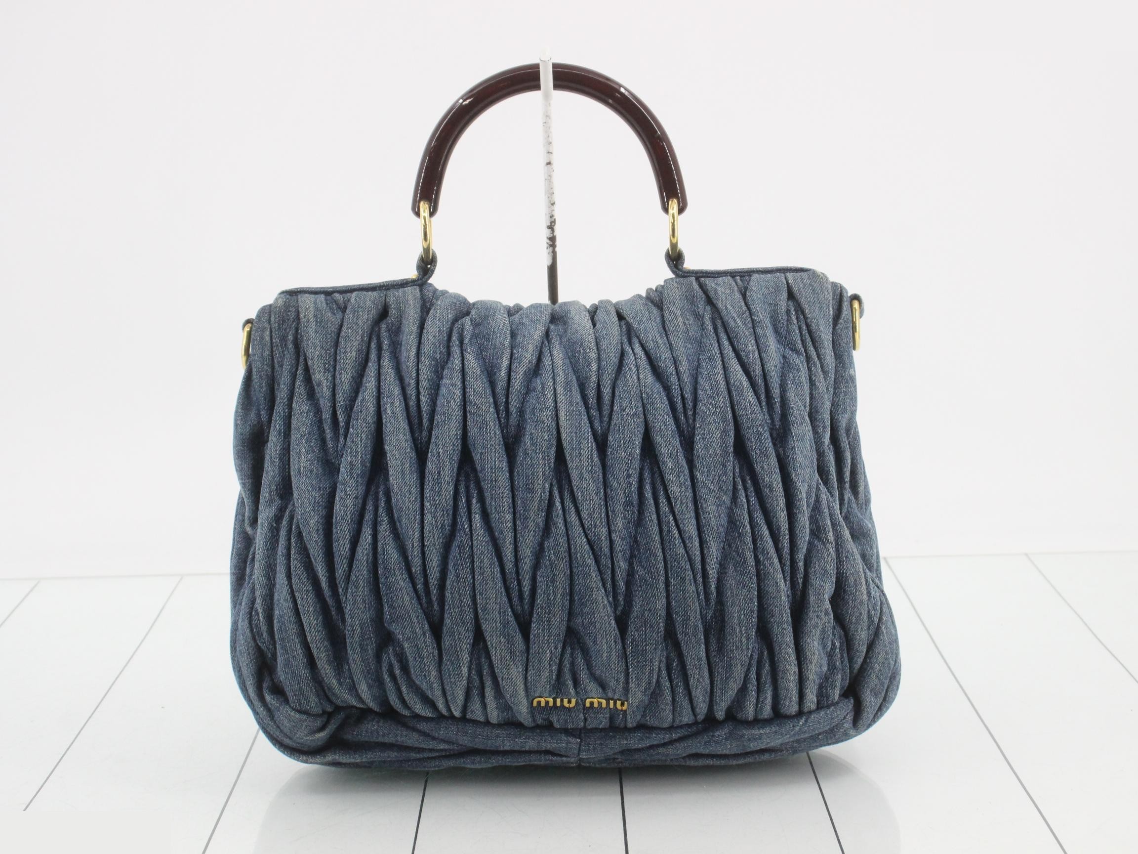 Matelassé (Bag) - Handbag, Turnlock, Denim, Blue — view 2