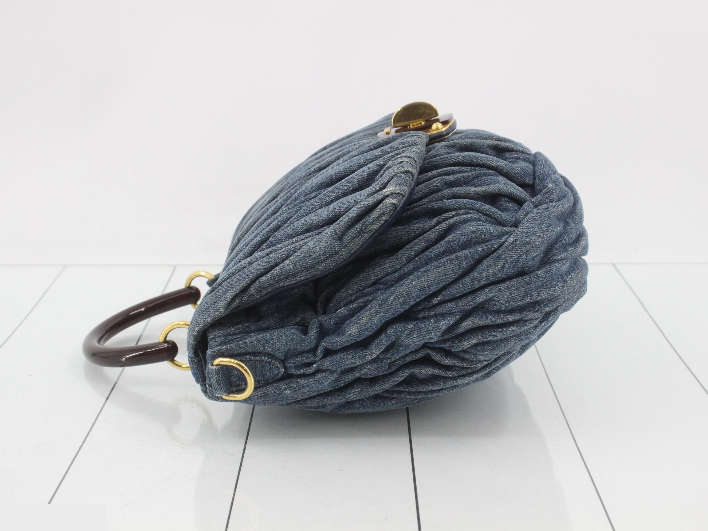 Matelassé (Bag) - Handbag, Turnlock, Denim, Blue — view 4