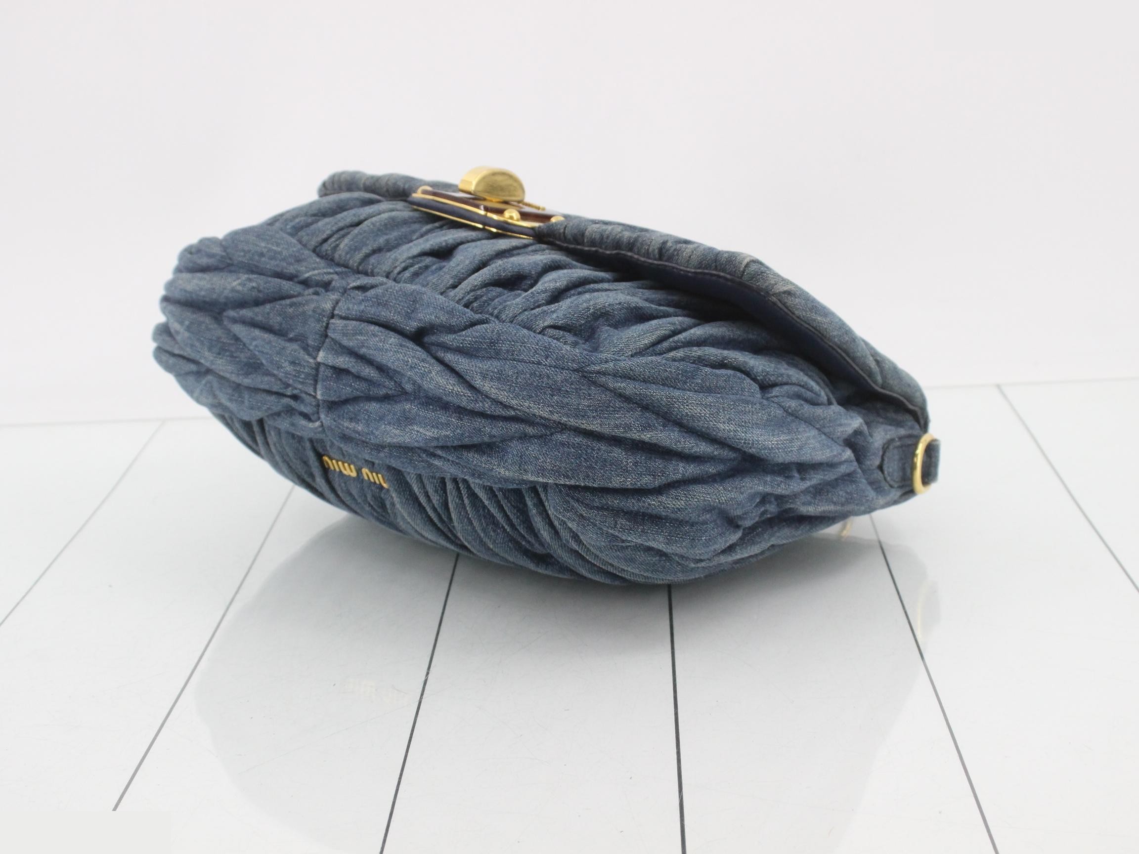 Matelassé (Bag) - Handbag, Turnlock, Denim, Blue — view 6