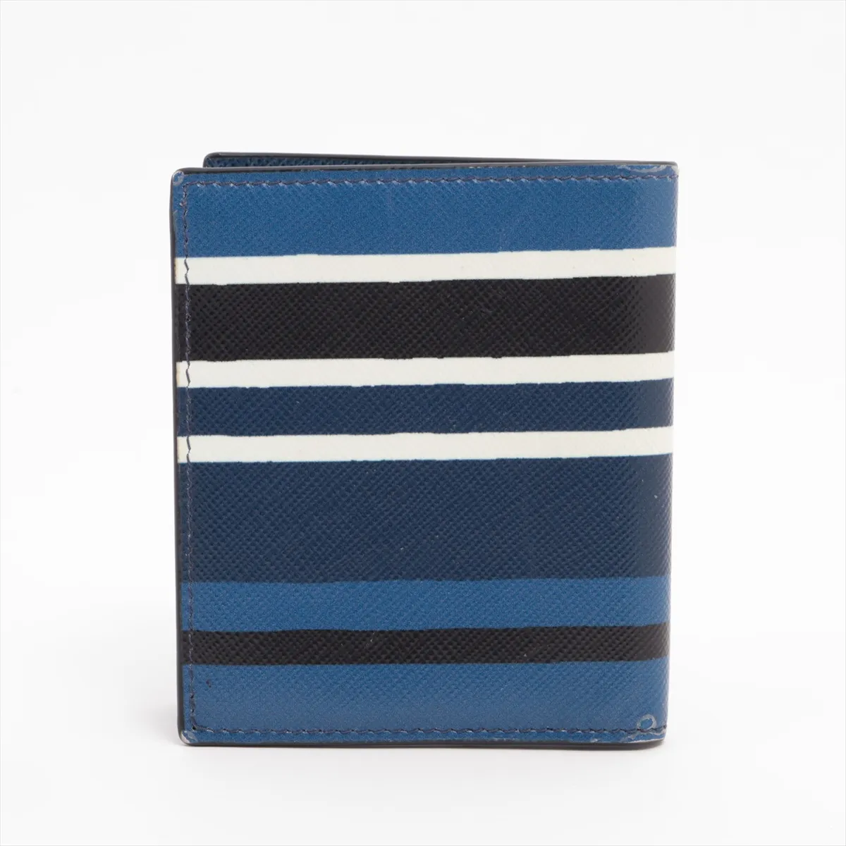 Saffiano 2MO004 Leather Card Case Blue Saffiano Baiade — view 2