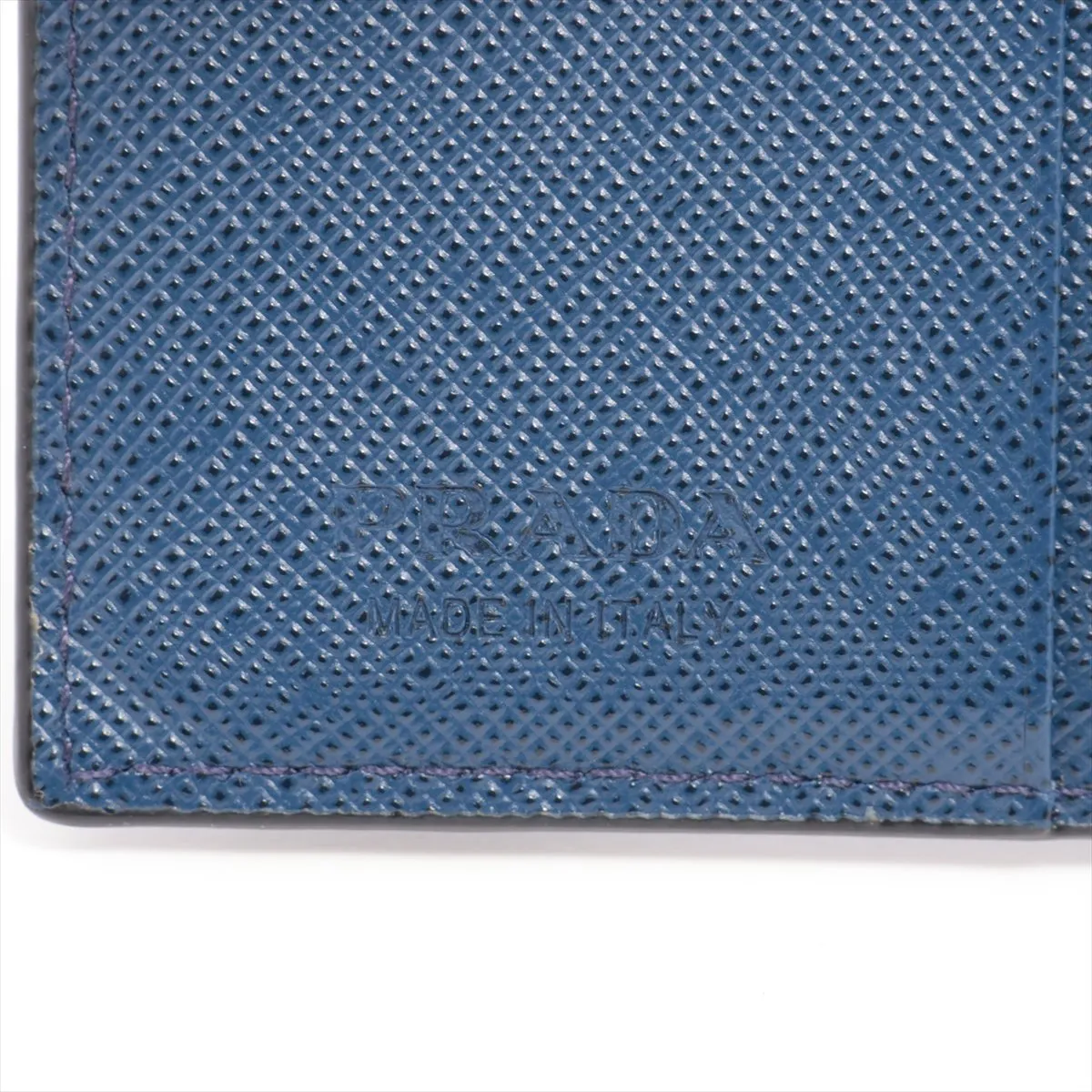 Saffiano 2MO004 Leather Card Case Blue Saffiano Baiade — view 5