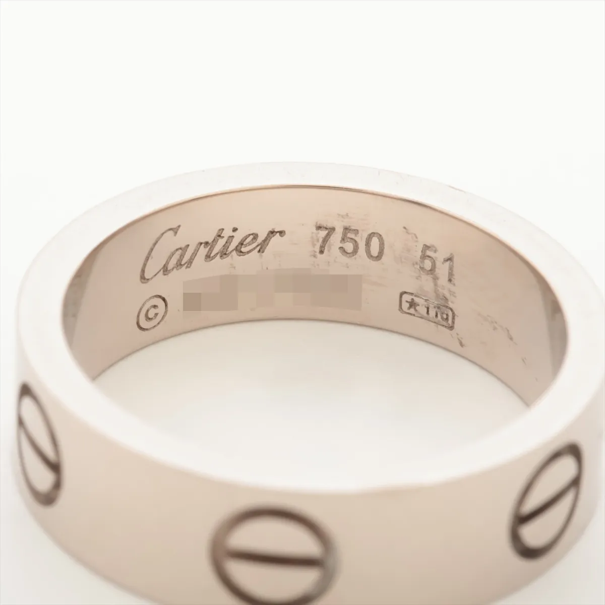 Love Ring 750 (WG) 7.4g Size 51 BW7730 — view 3