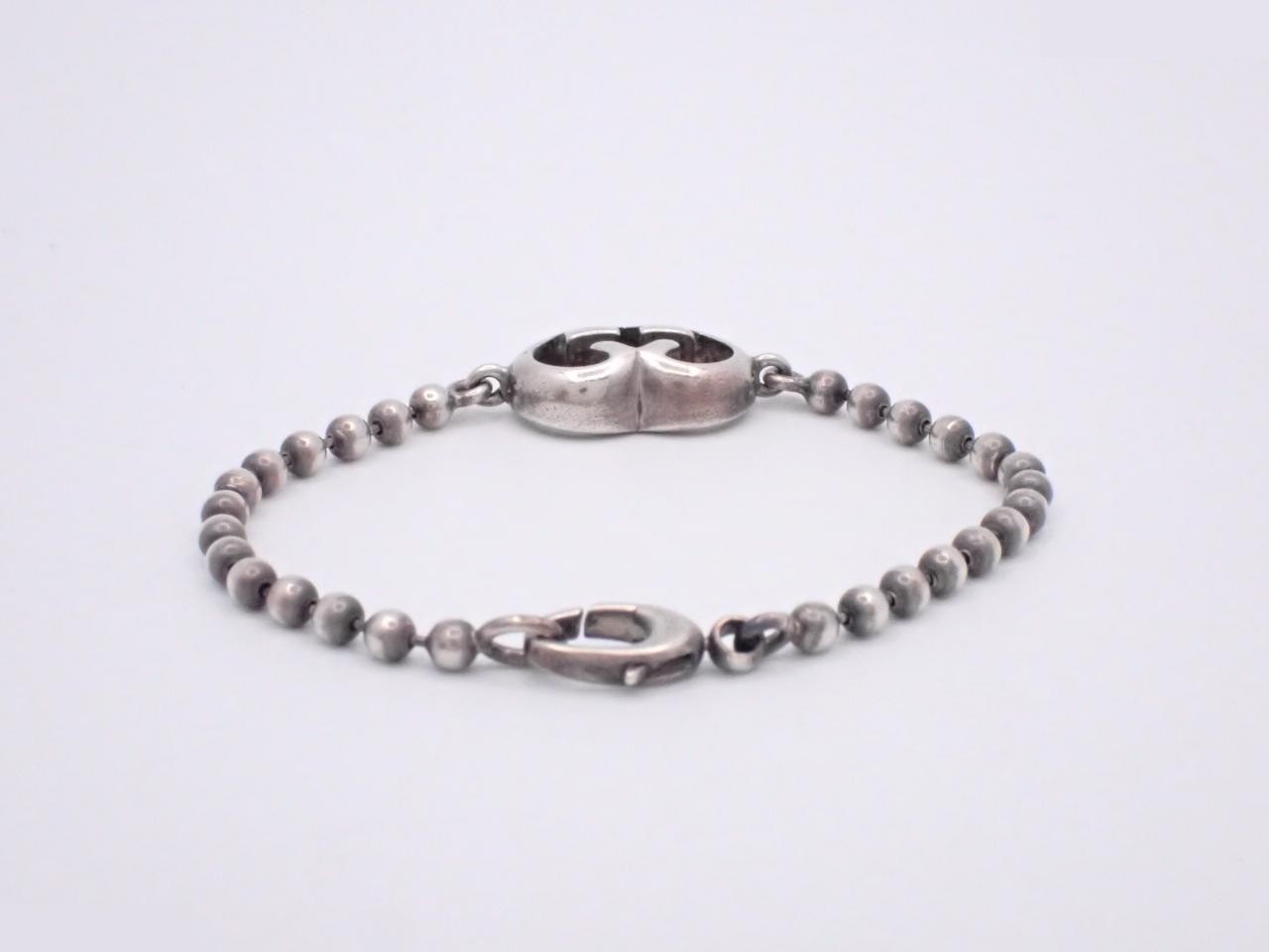 925 Heart Ball Chain Bracelet, 12.6g, Wrist Circumference Approx. 16cm — view 2