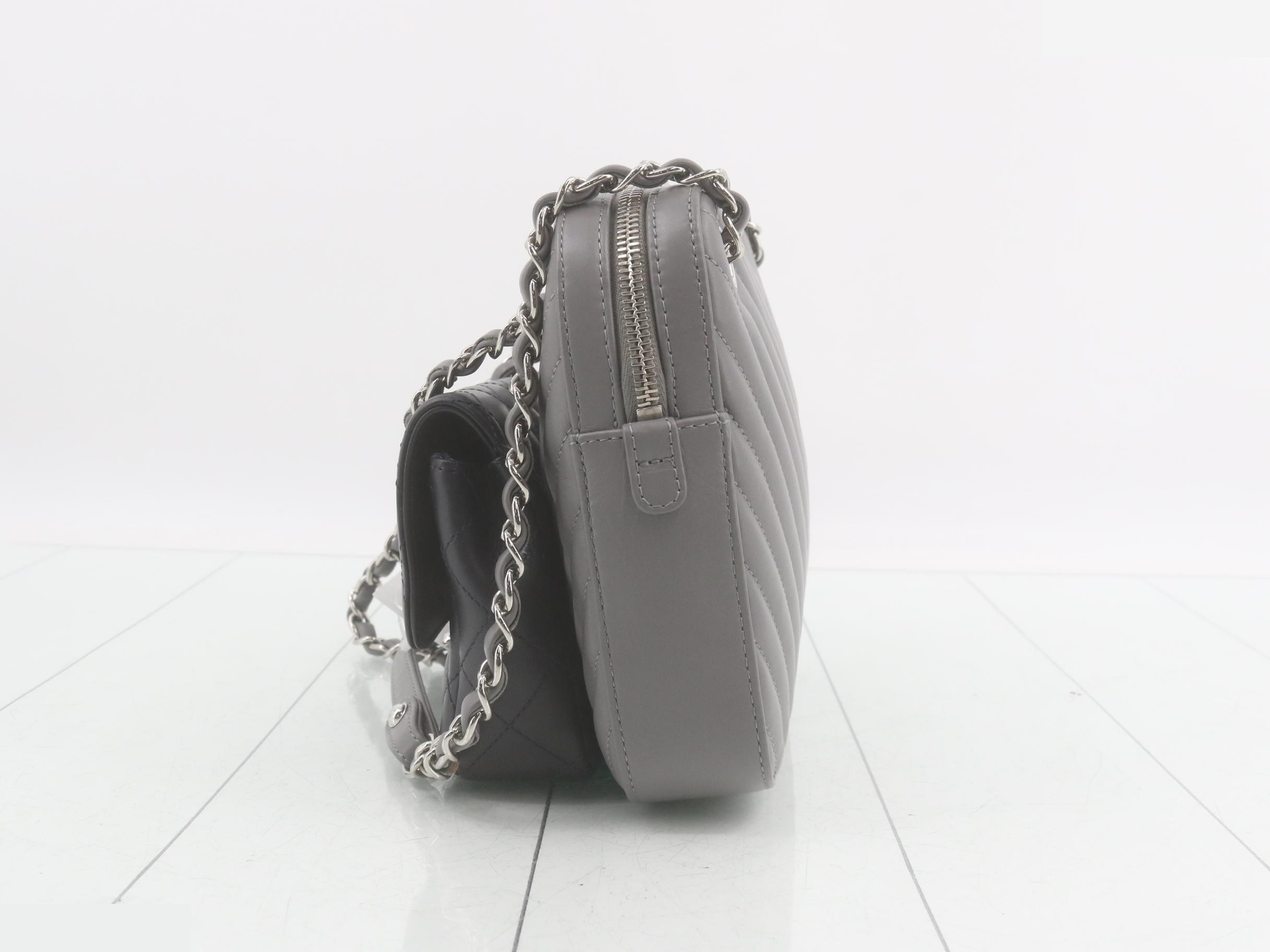 Gemini Matelassé Lambskin Shoulder Bag — view 3