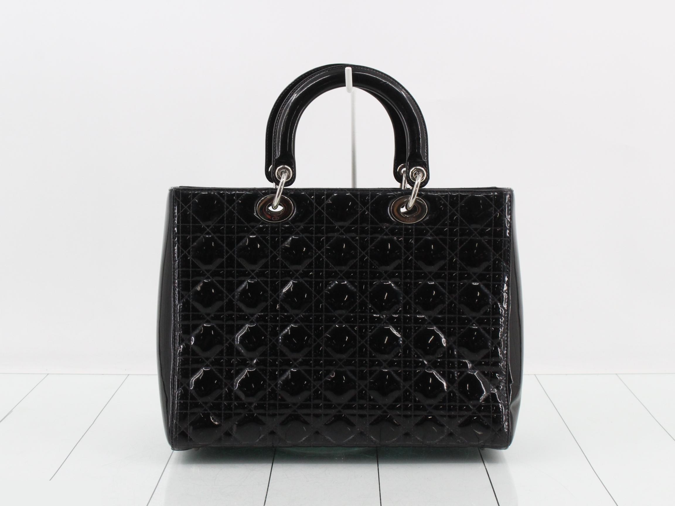 Lady Dior Cannage Black Shoulder Handbag — view 2