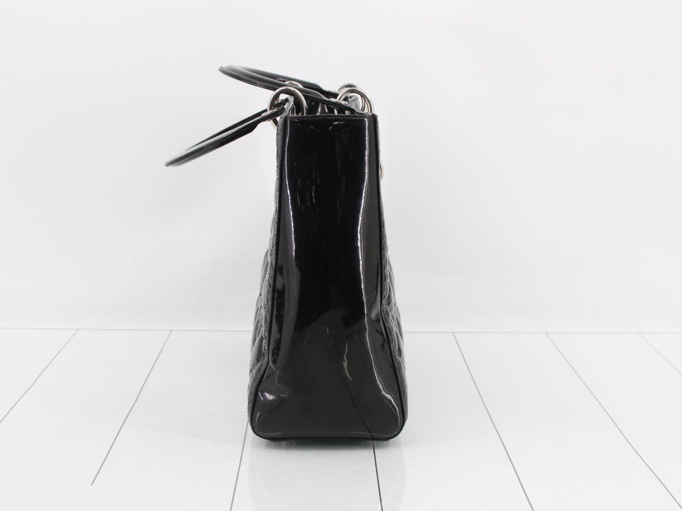 Lady Dior Cannage Black Shoulder Handbag — view 4