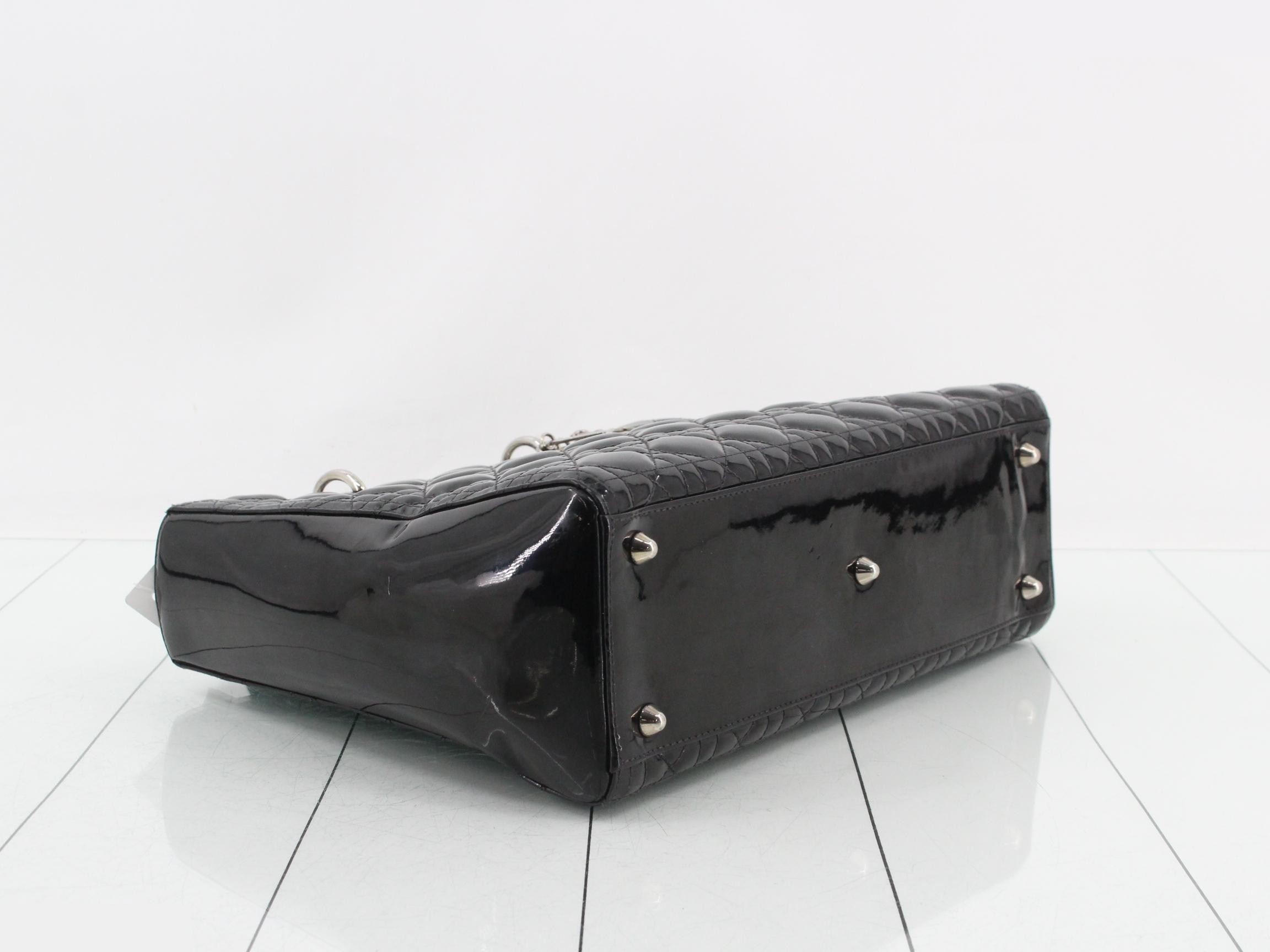 Lady Dior Cannage Black Shoulder Handbag — view 5