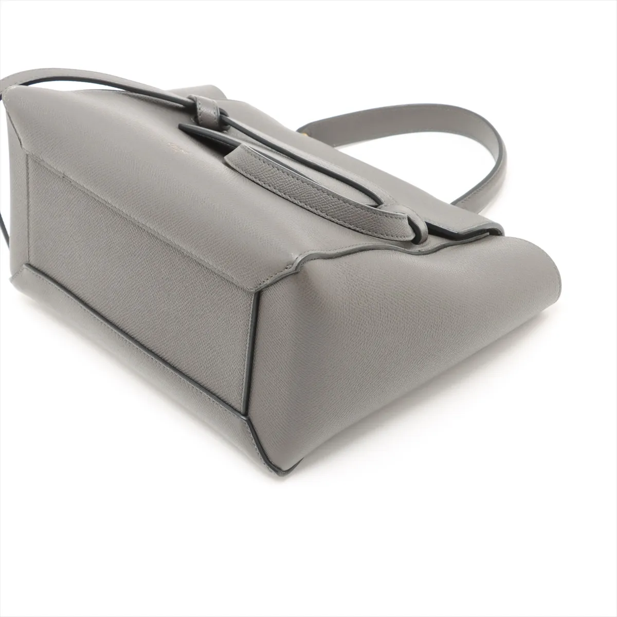 Belt Bag Micro Leather 2WAY Handbag Gray — view 3