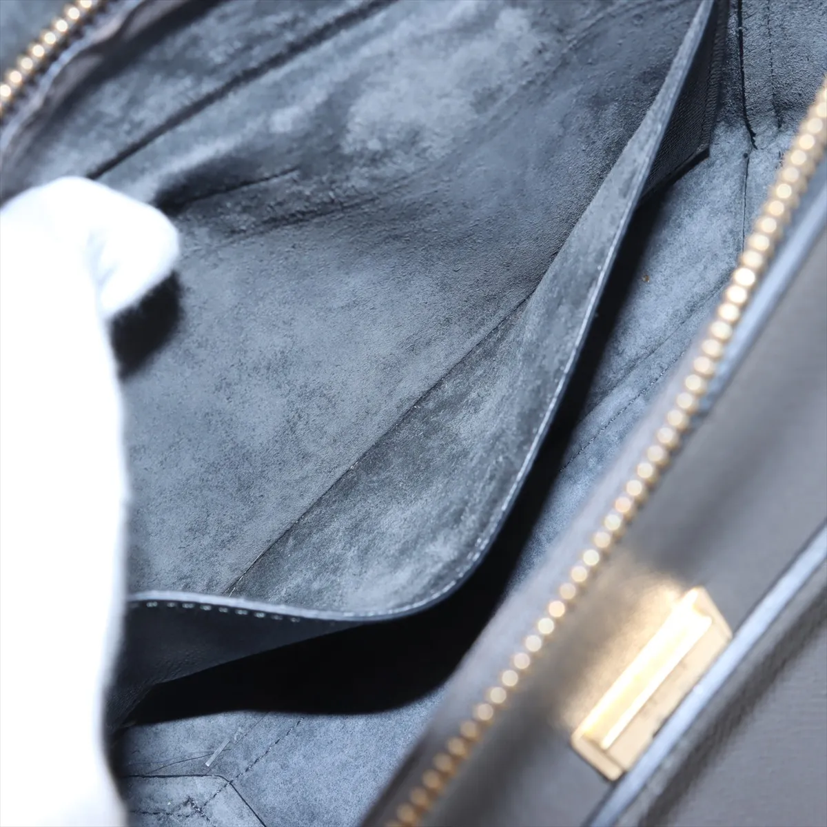 Belt Bag Micro Leather 2WAY Handbag Gray — view 9