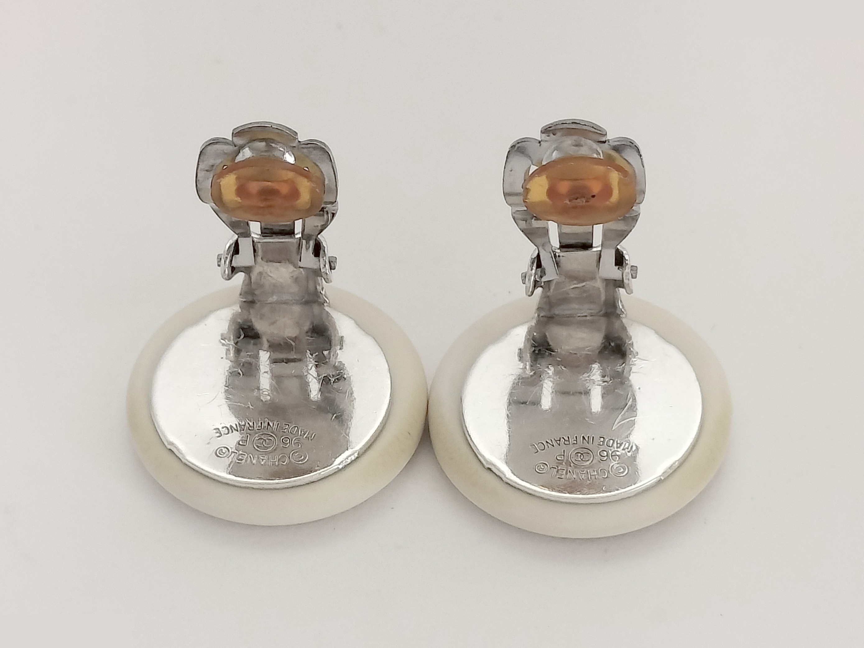 Coco White Black Earrings — view 3