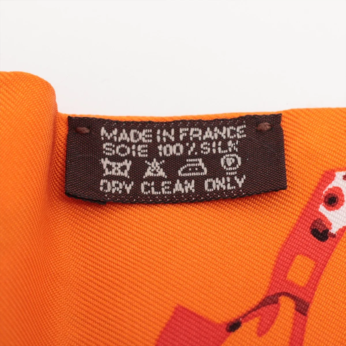 Twilly TOUT EN CARRE Everything is inside him Scarf Silk Orange Thread Fuzz Thread — view 4