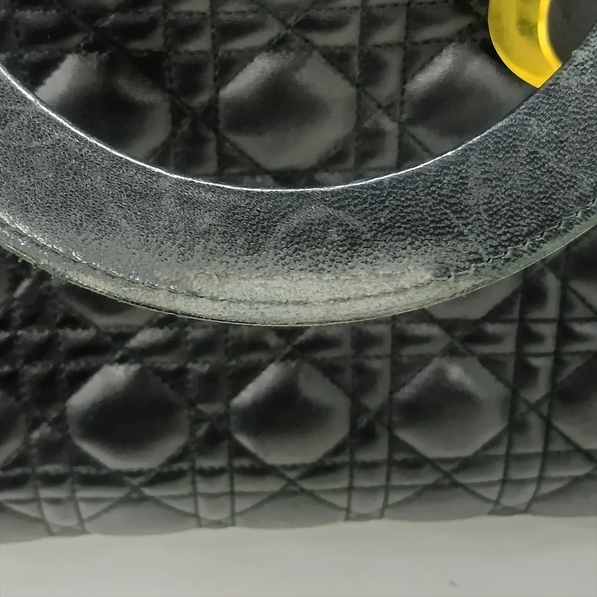 Cannage Lady Dior Large Leather 2-Way Handbag, Black — view 15