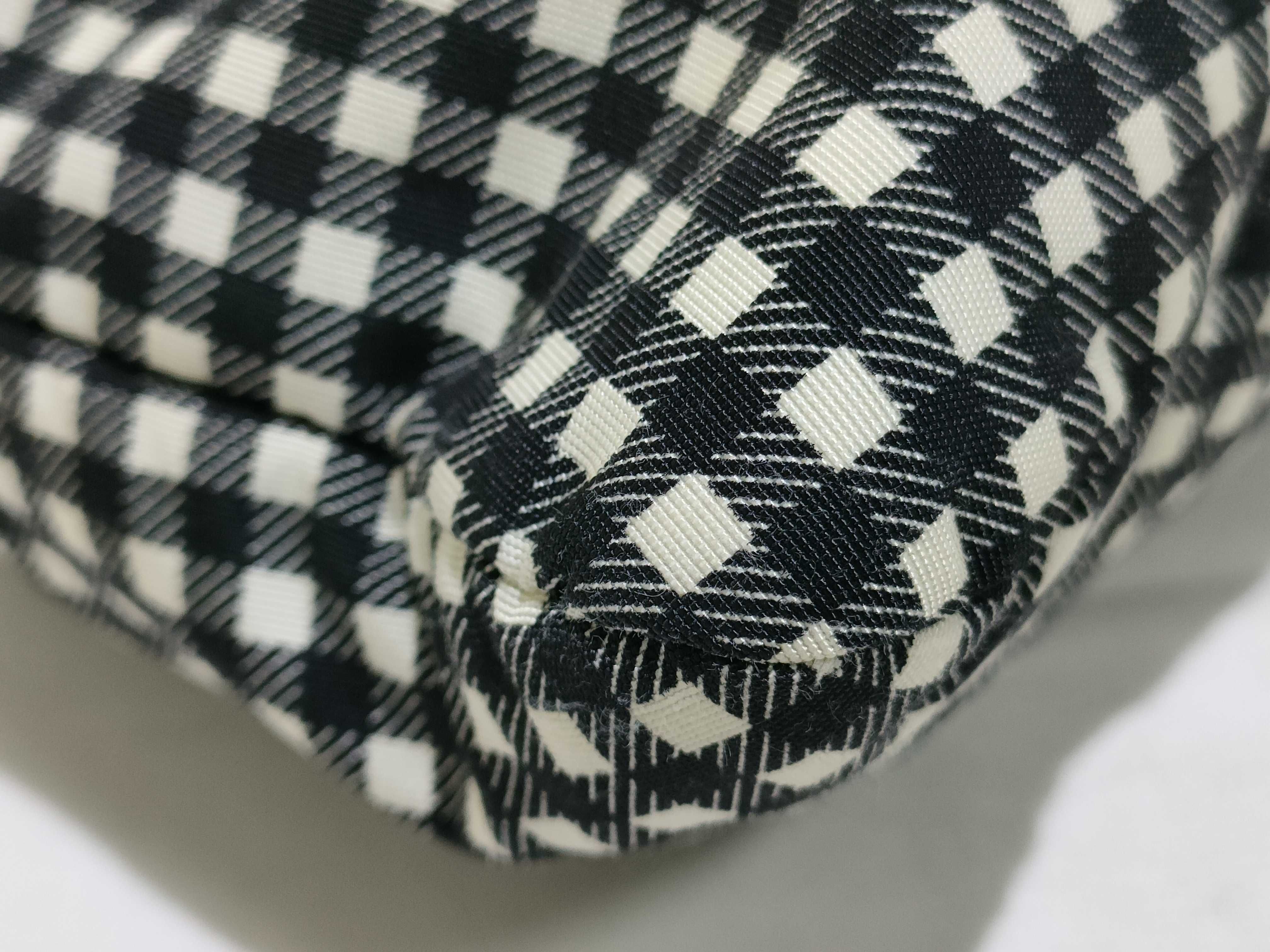 Brand New, Unused RE-NYLON FAILLE VICHY Gingham Drawstring Bag Handbag — view 6
