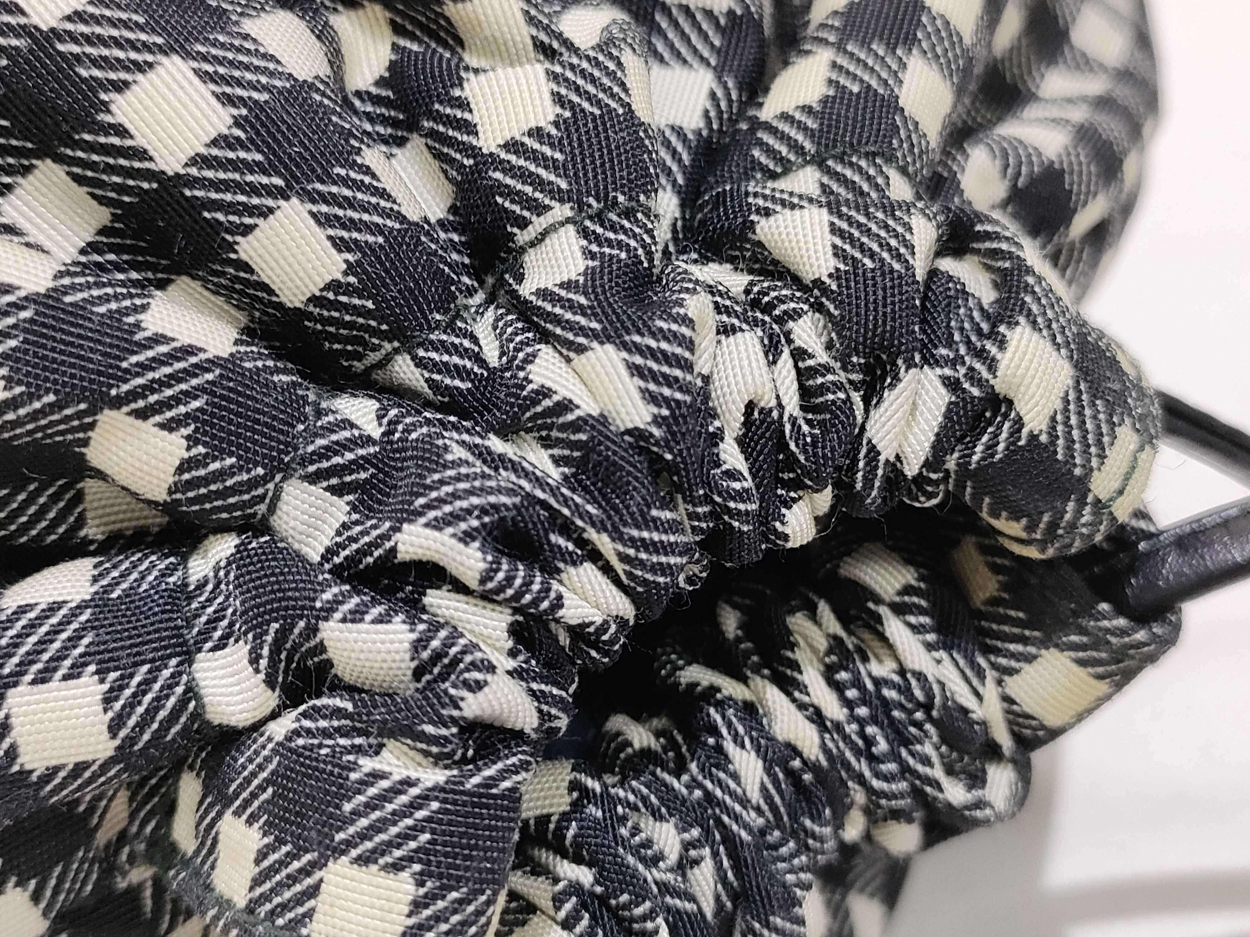 Brand New, Unused RE-NYLON FAILLE VICHY Gingham Drawstring Bag Handbag — view 8