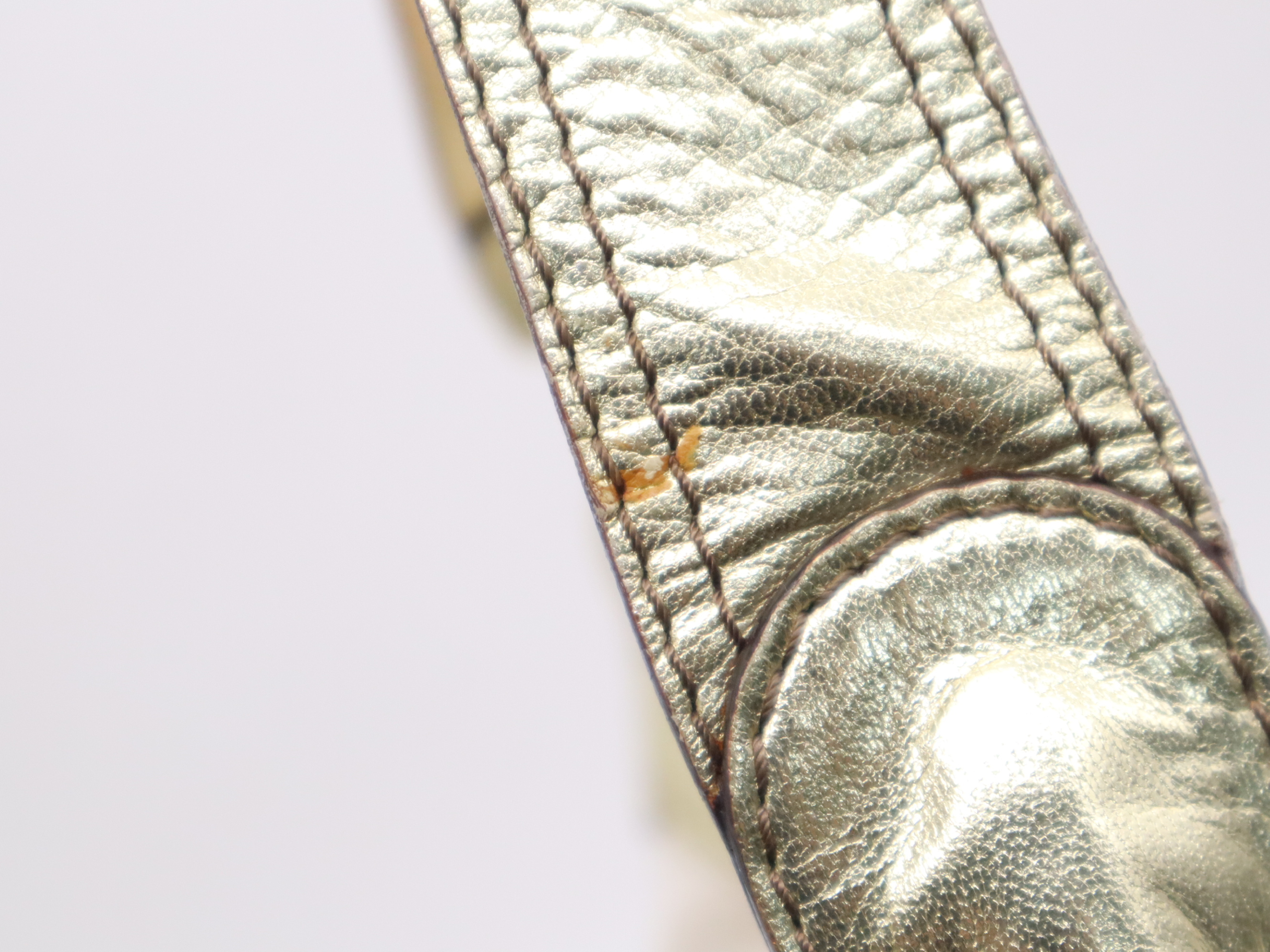 Canvas x Leather Shoulder Bag with Gold Hardware — view 9