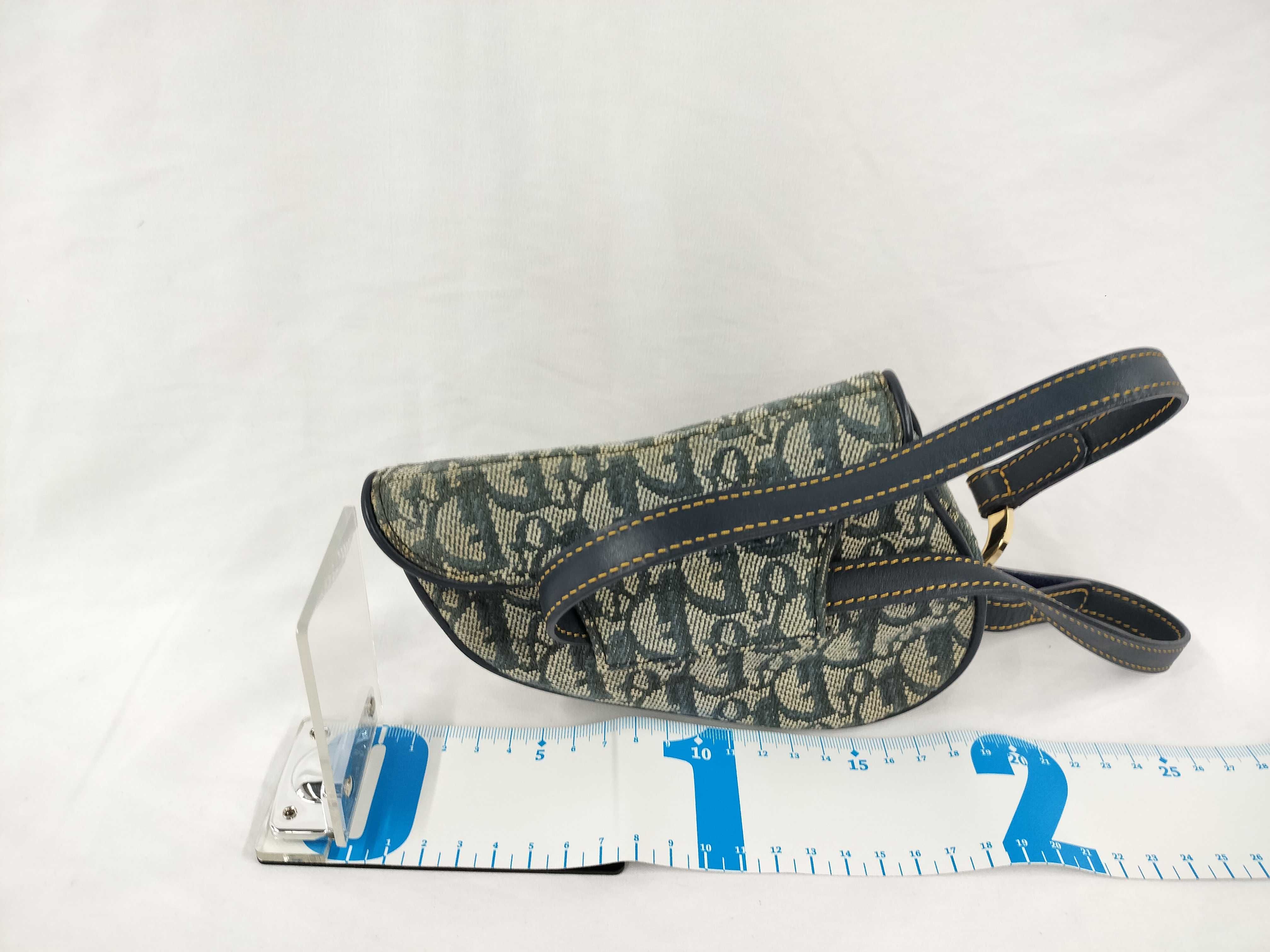 Trotter Christian Dior Saddle Waist Bag Trotter Oblique Navy Waist Bag — view 2