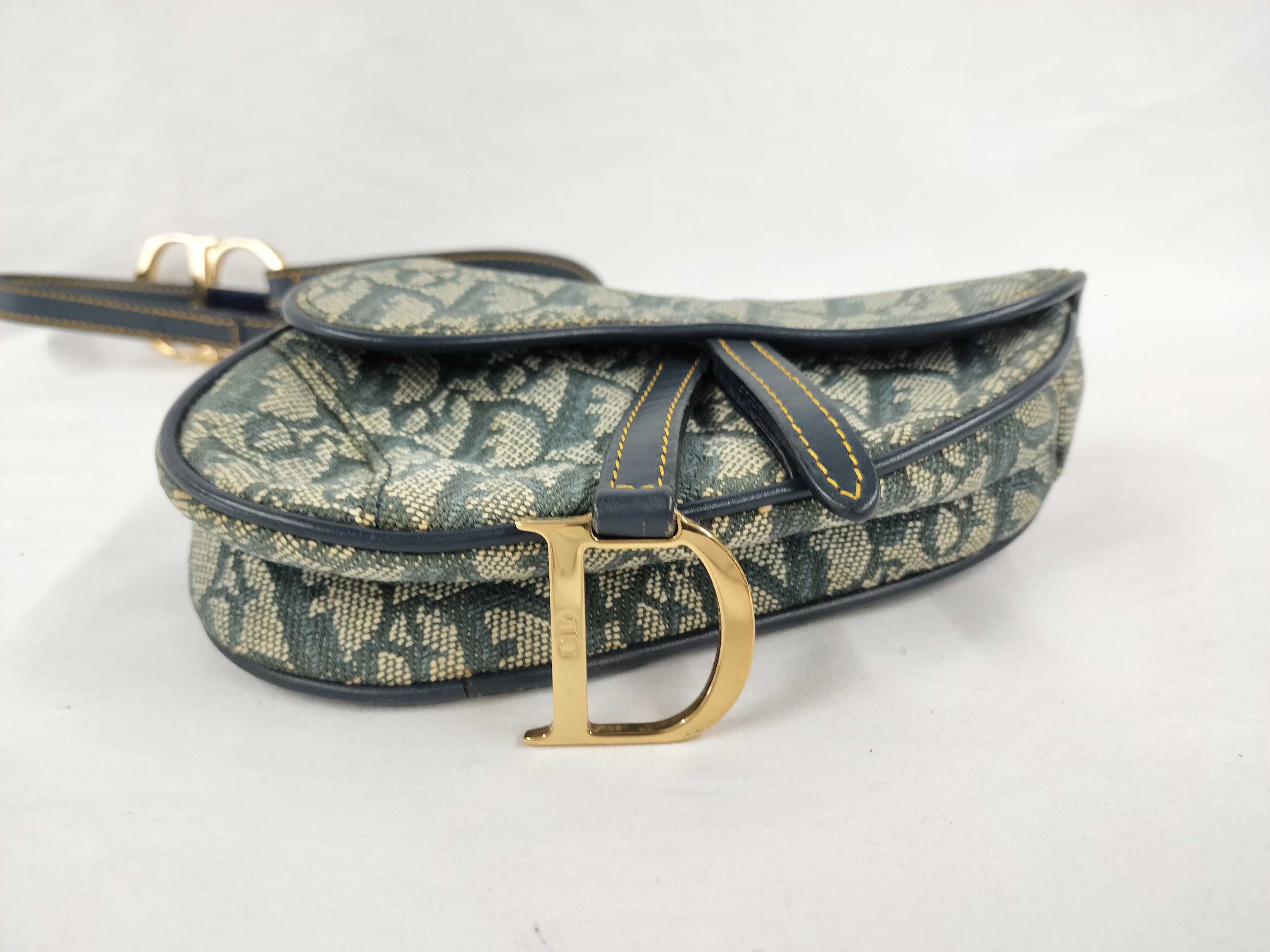 Trotter Christian Dior Saddle Waist Bag Trotter Oblique Navy Waist Bag — view 3