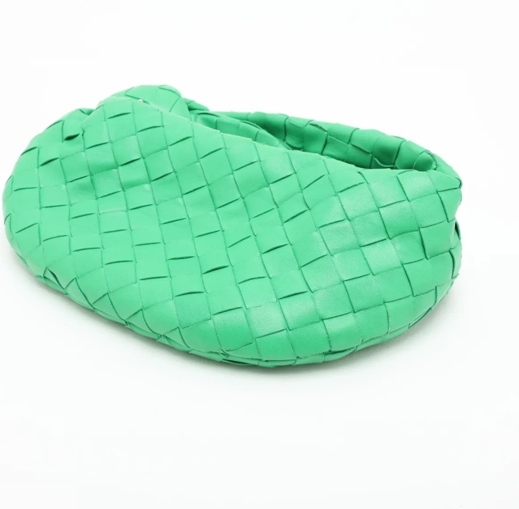 Unused Intrecciato Jodie Leather Handbag, Green — view 3