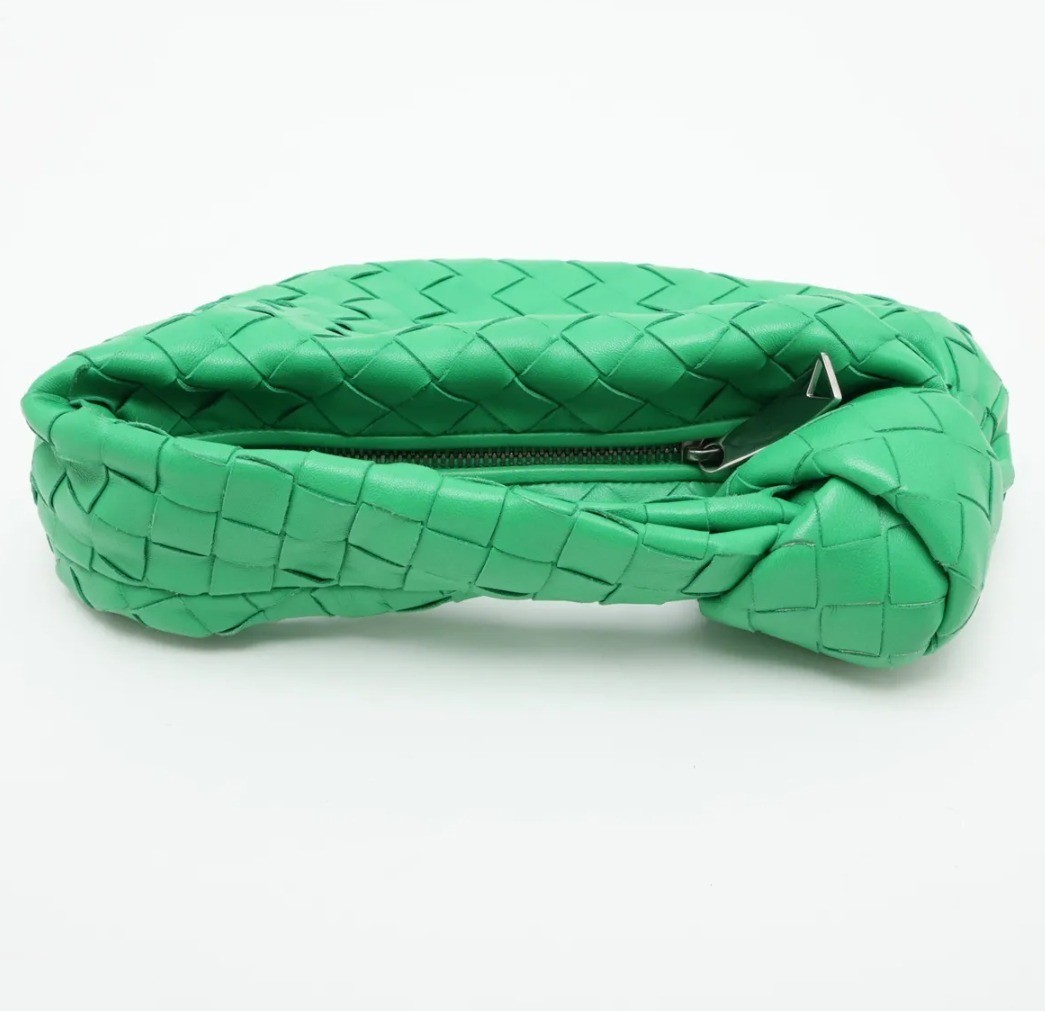 Unused Intrecciato Jodie Leather Handbag, Green — view 4