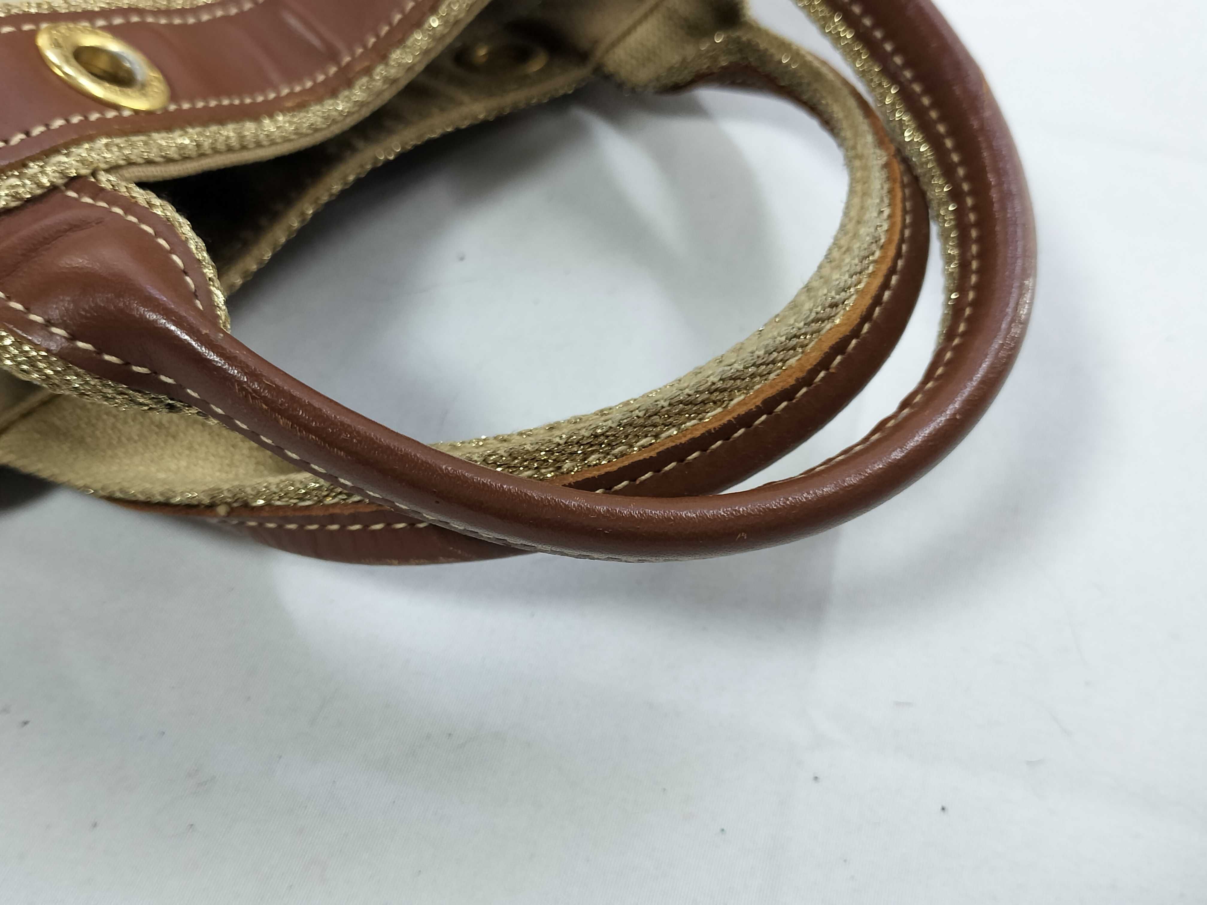 Vintage One-Shoulder Canvas Shoulder Bag with Bell Pattern — view 4